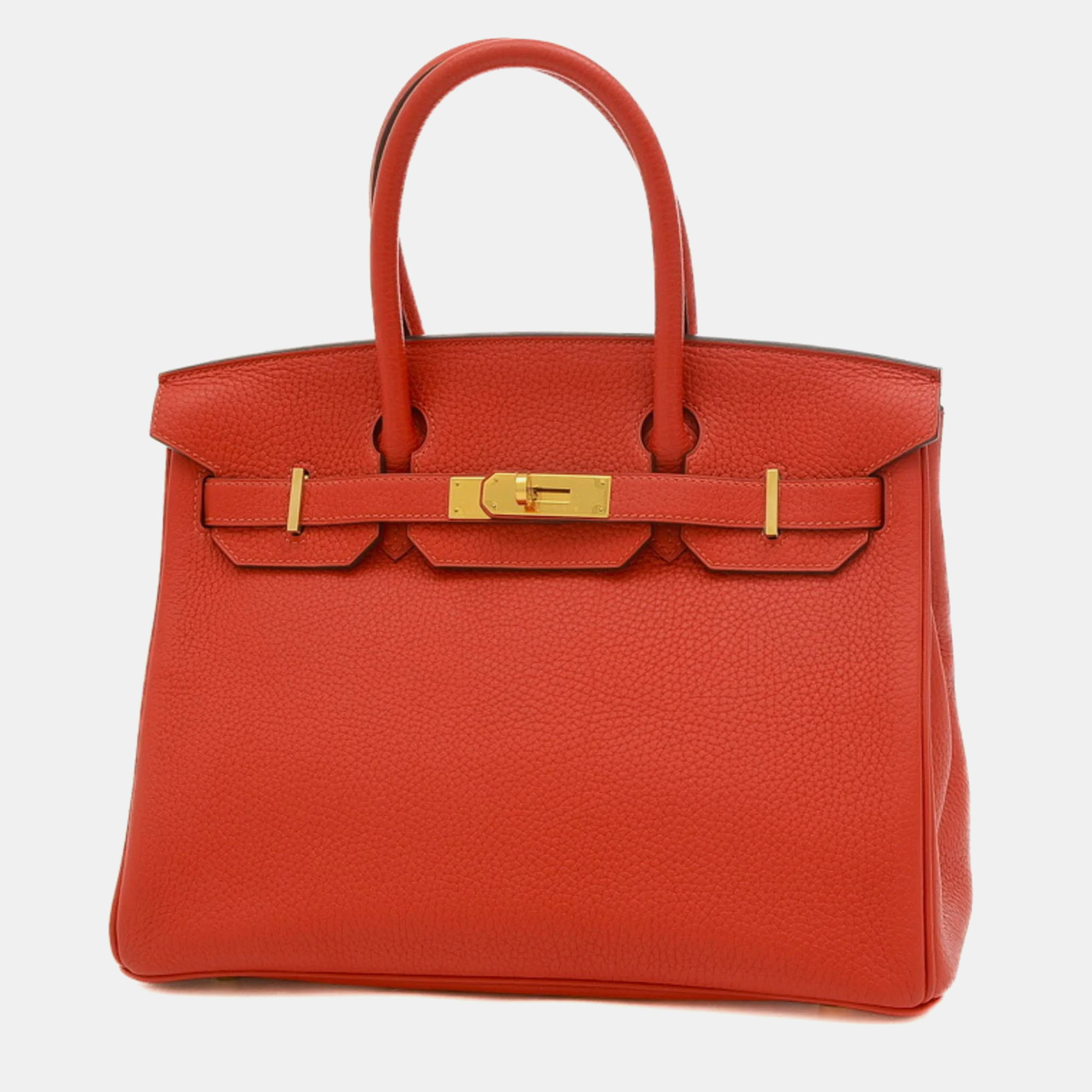 

Hermes Birkin 30 Handbag Togo Rouge Tomato X engraved, Red