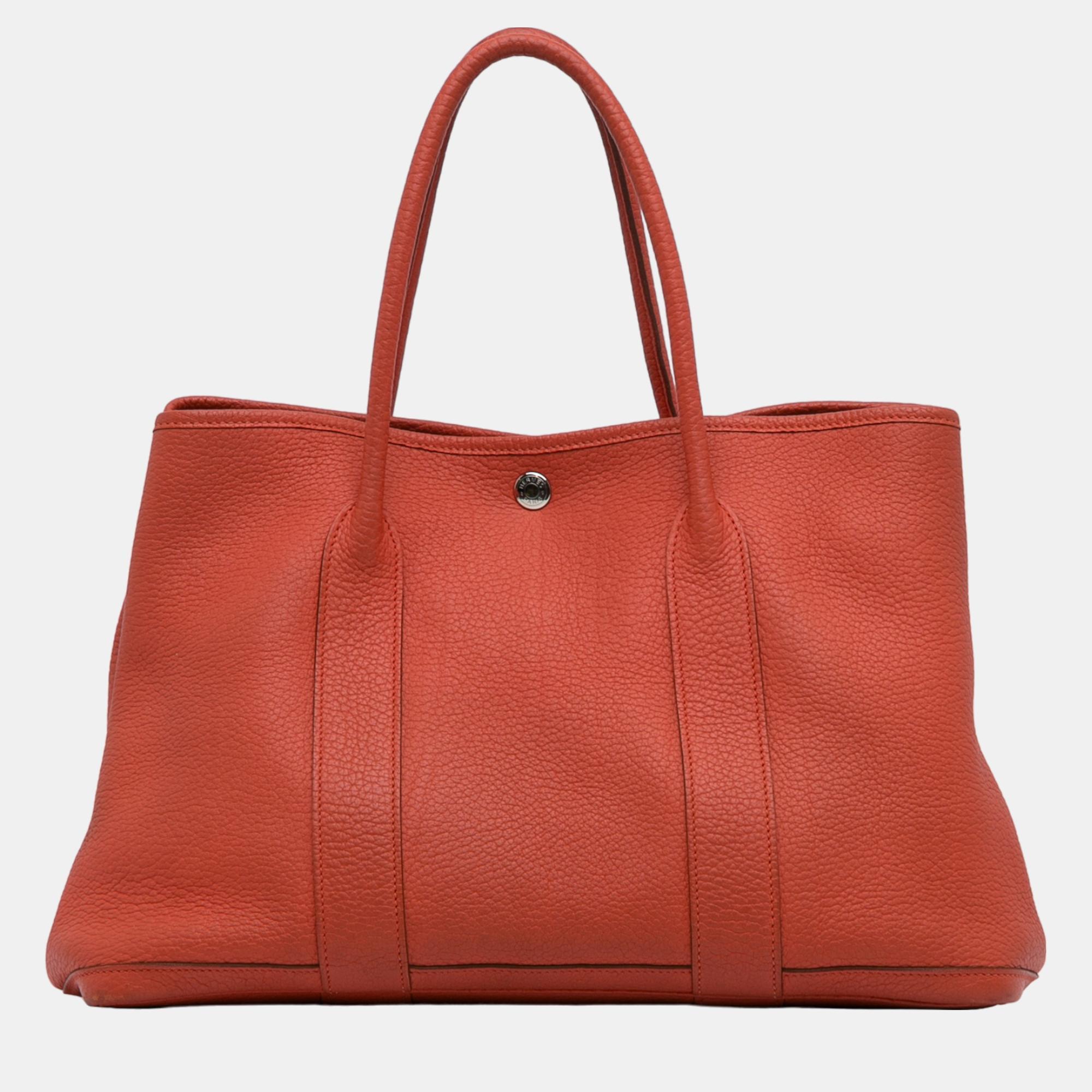 

Hermes Red Negonda Garden Party 36