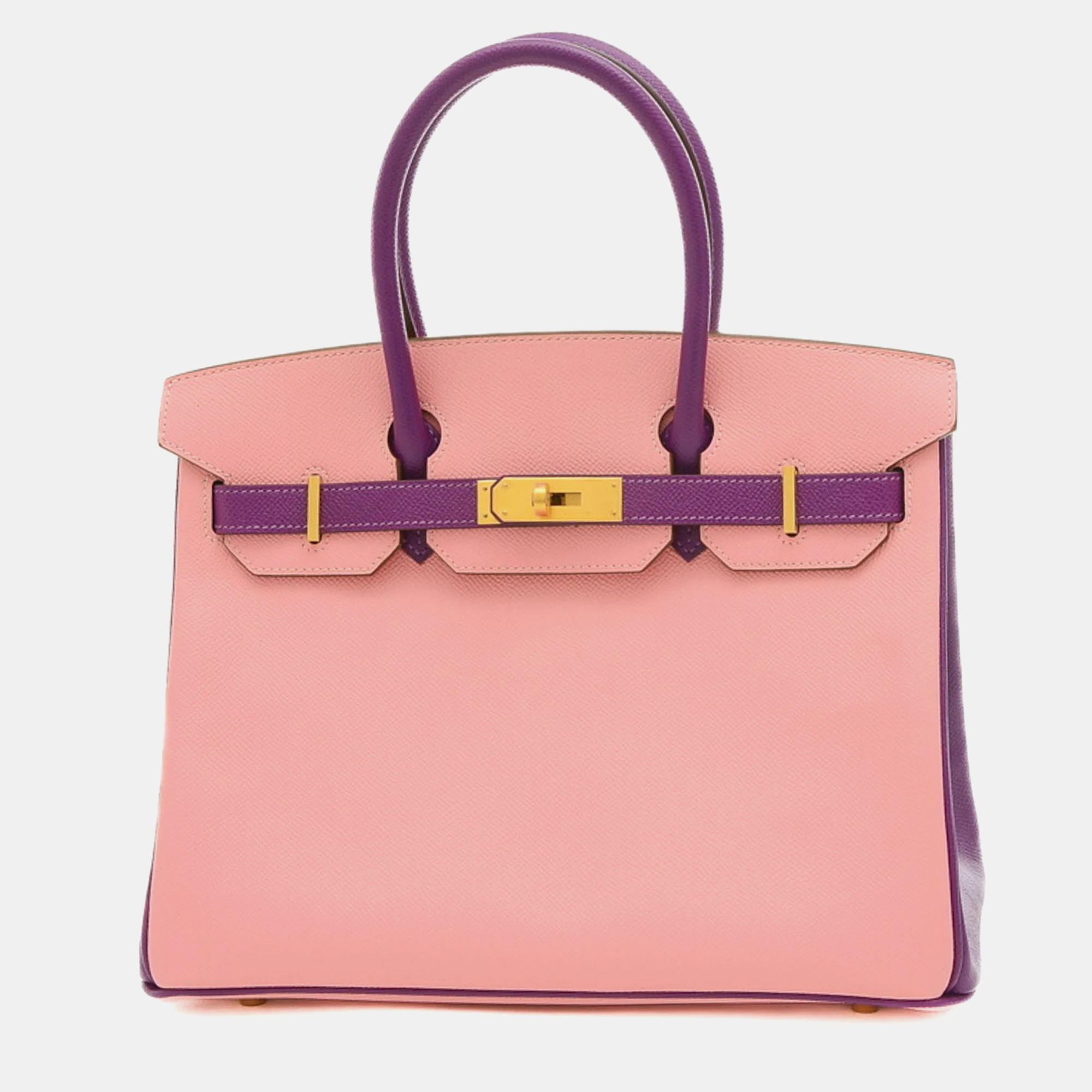 Pre-owned Hermes Birkin 30 Epson Handbag Personal Rose Confetti Anemone Matte In Pink
