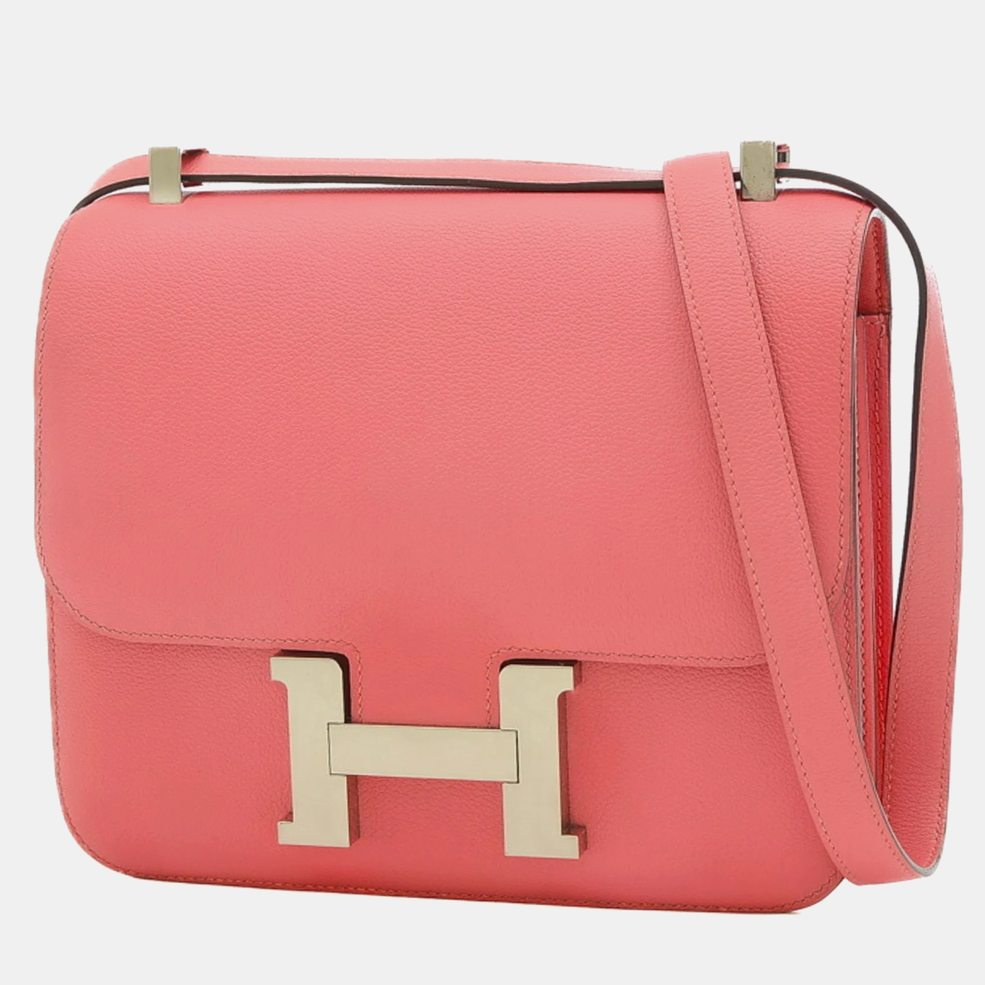Pre-owned Hermes Constance 3 24 Evercolor Rose Azalea C Engraved In Pink