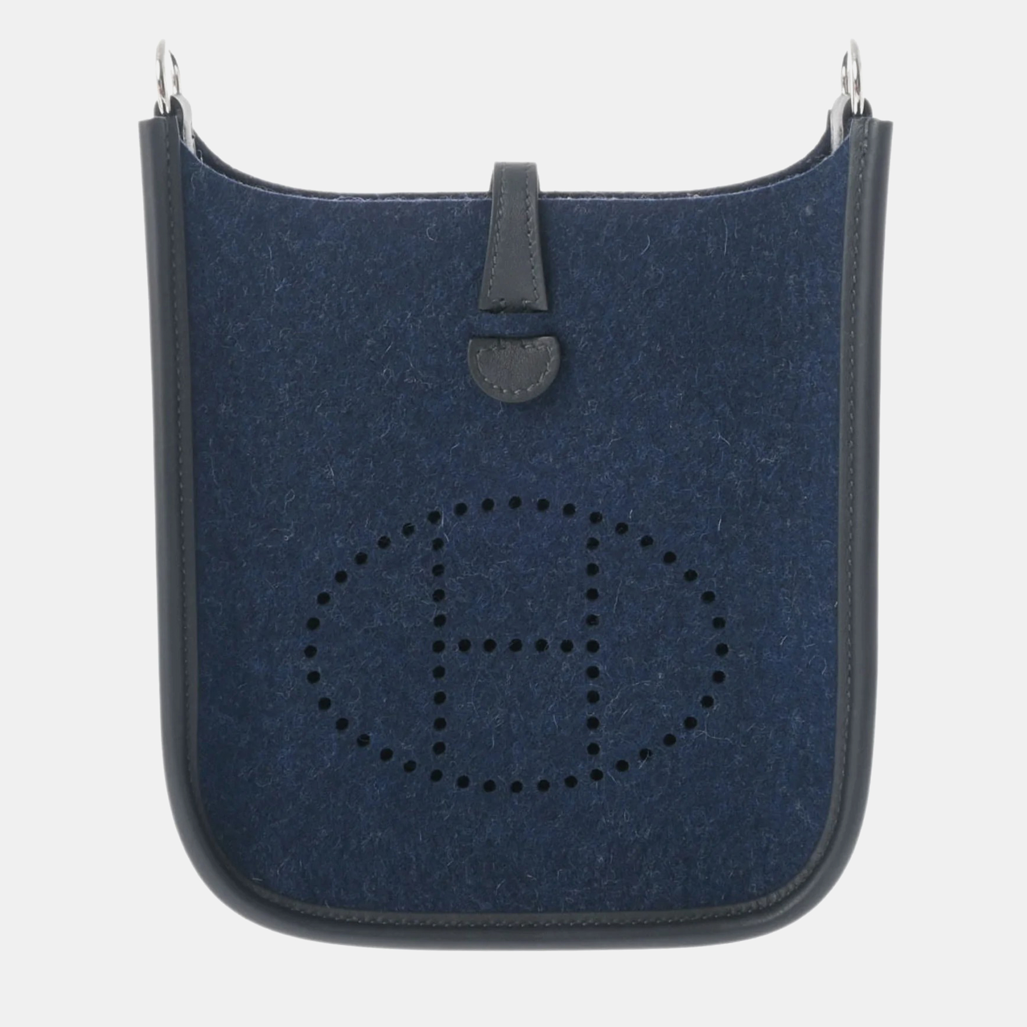 

HERMES Evelyn TPM Blue Nuit Black Palladium Hardware - B Stamp (Around 2023) Women's Felt Vaux Swift Shoulder Bag
