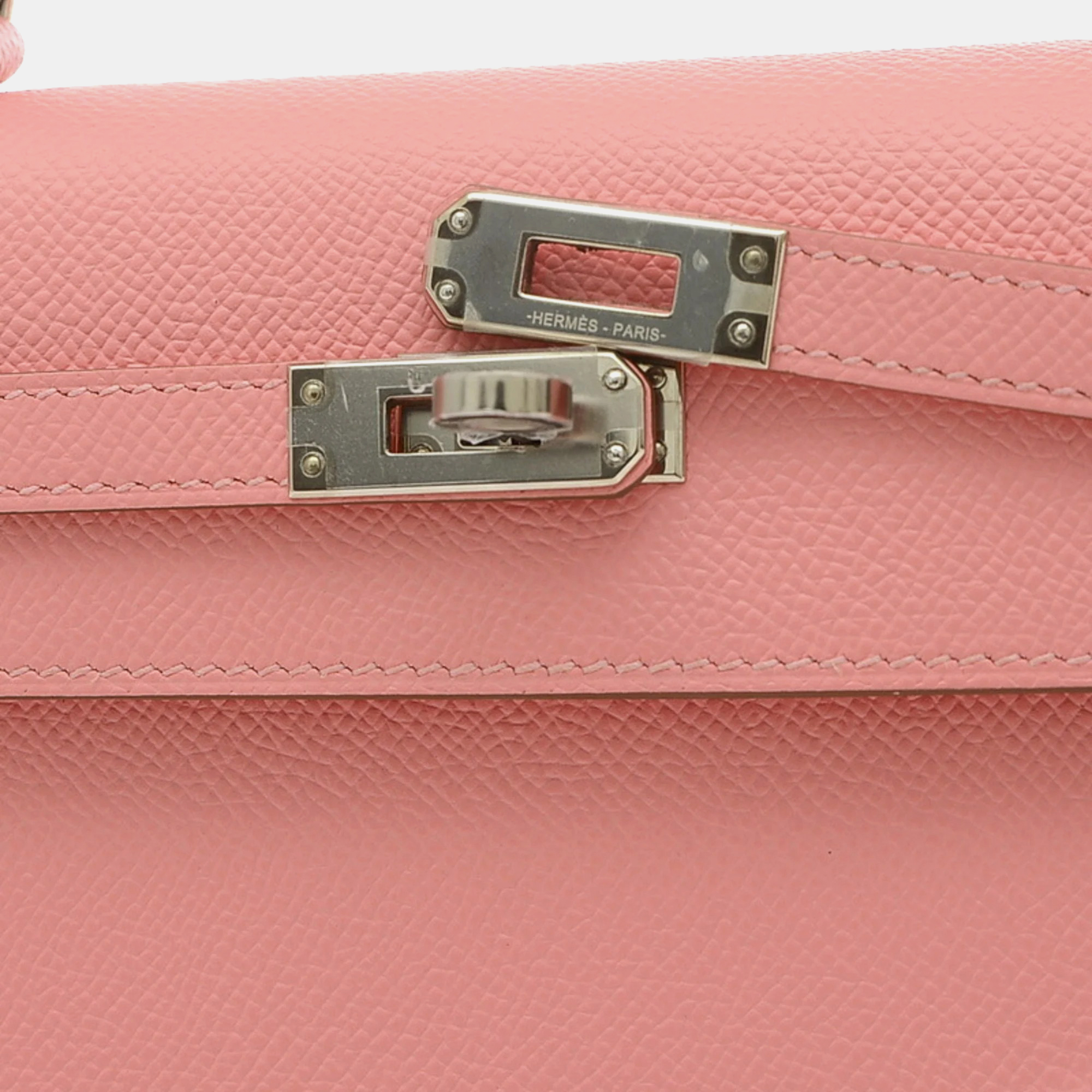 

Hermes Kelly 25 Outside Sewing Epson Handbag Rose Confetti Y stamp, Pink