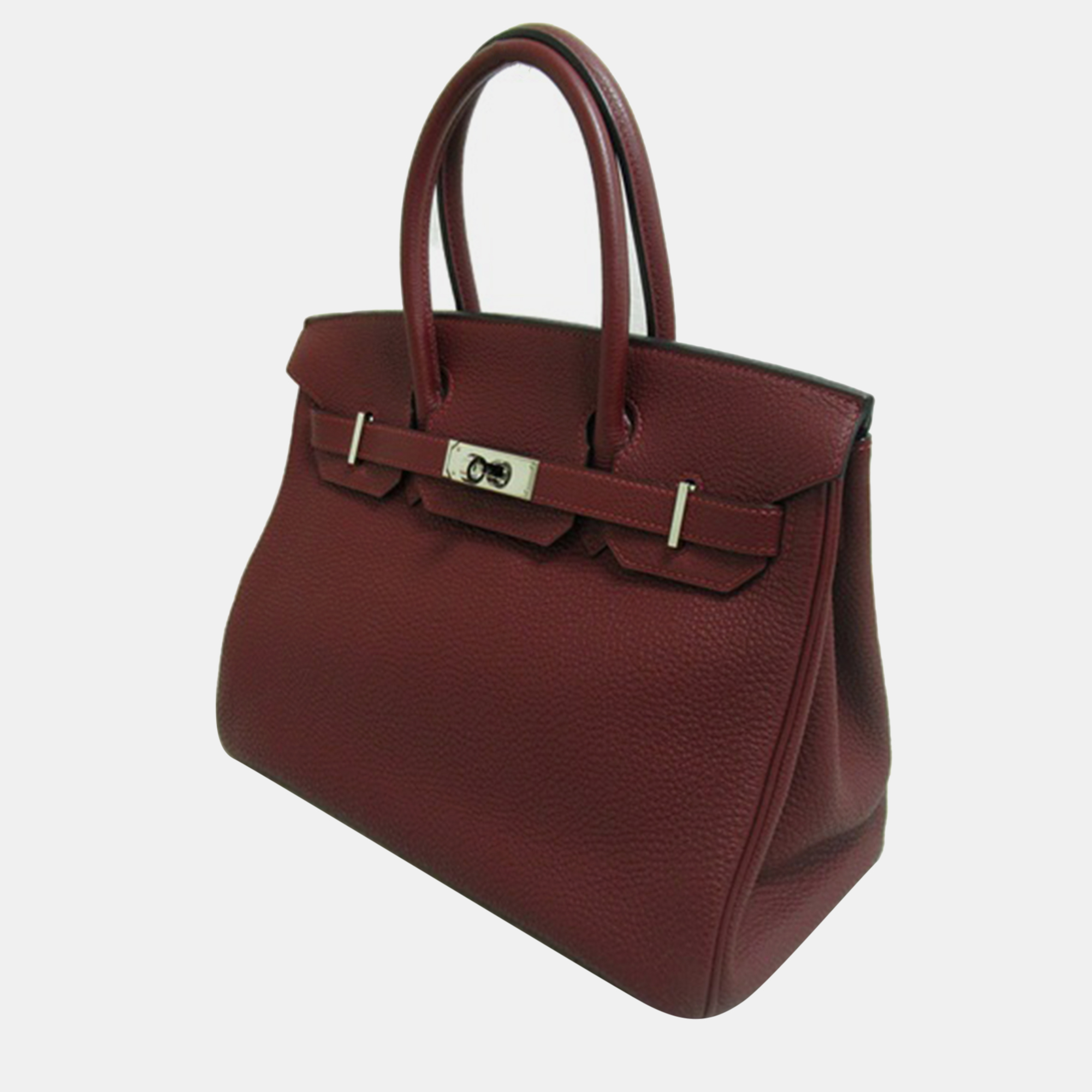 

Hermes Burgundy Togo Leather Birkin 30 Tote Bag