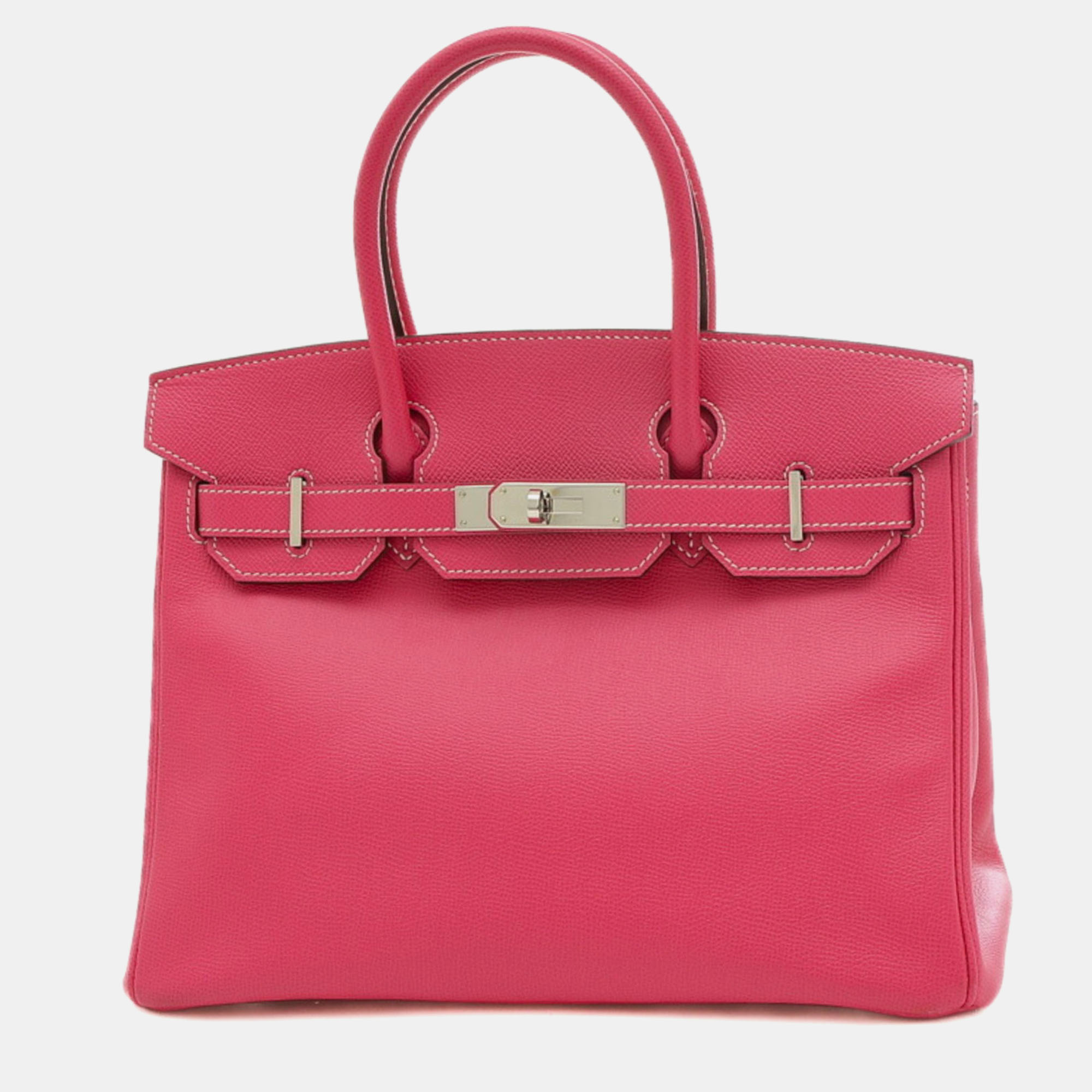 

Hermes Epson Rose Tyrian Q stamp Birkin 30 Handbag, Pink