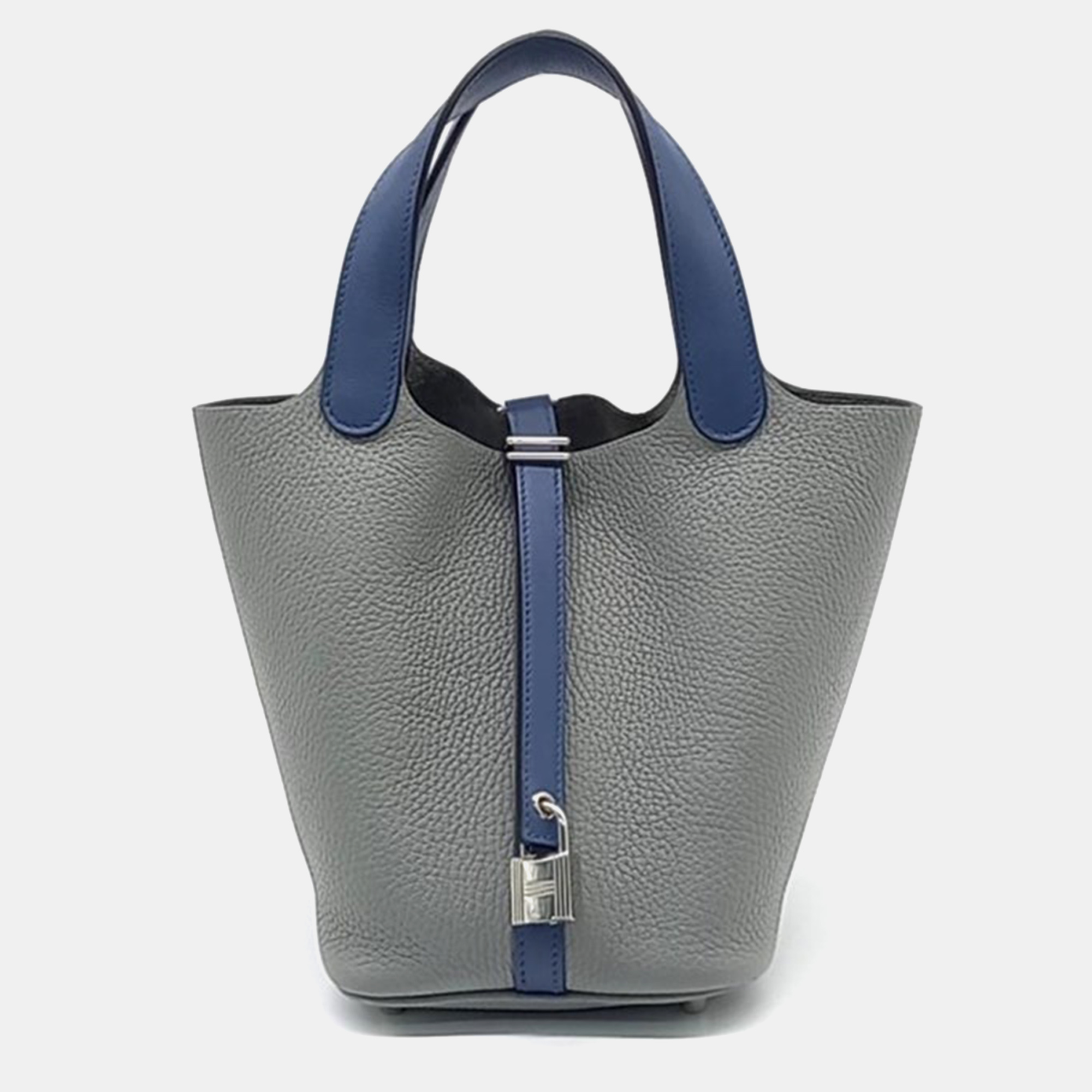 

Hermes Two-Tone Lock Picotin 18 Handbag, Grey