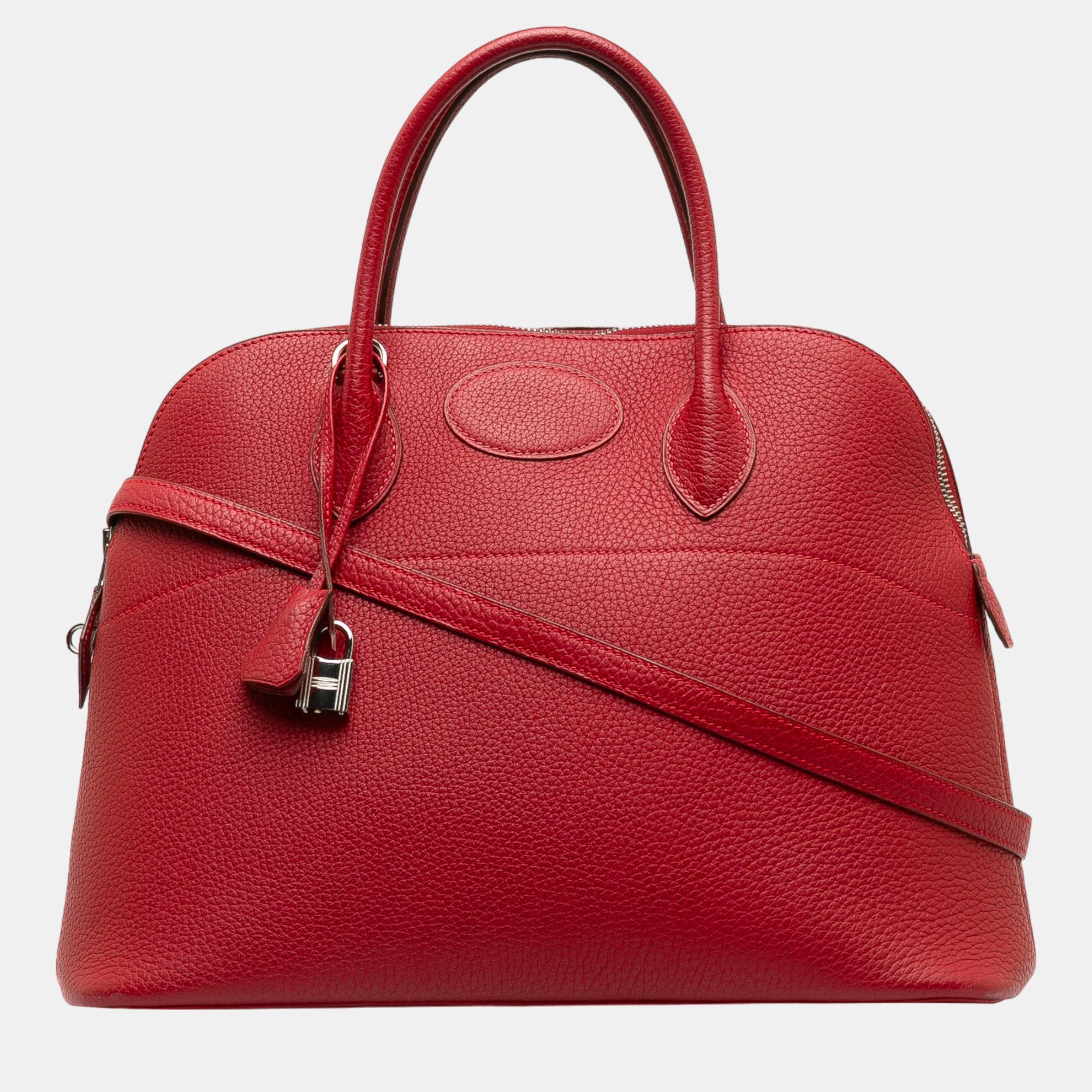 

Hermes Red Taurillon Bolide 31