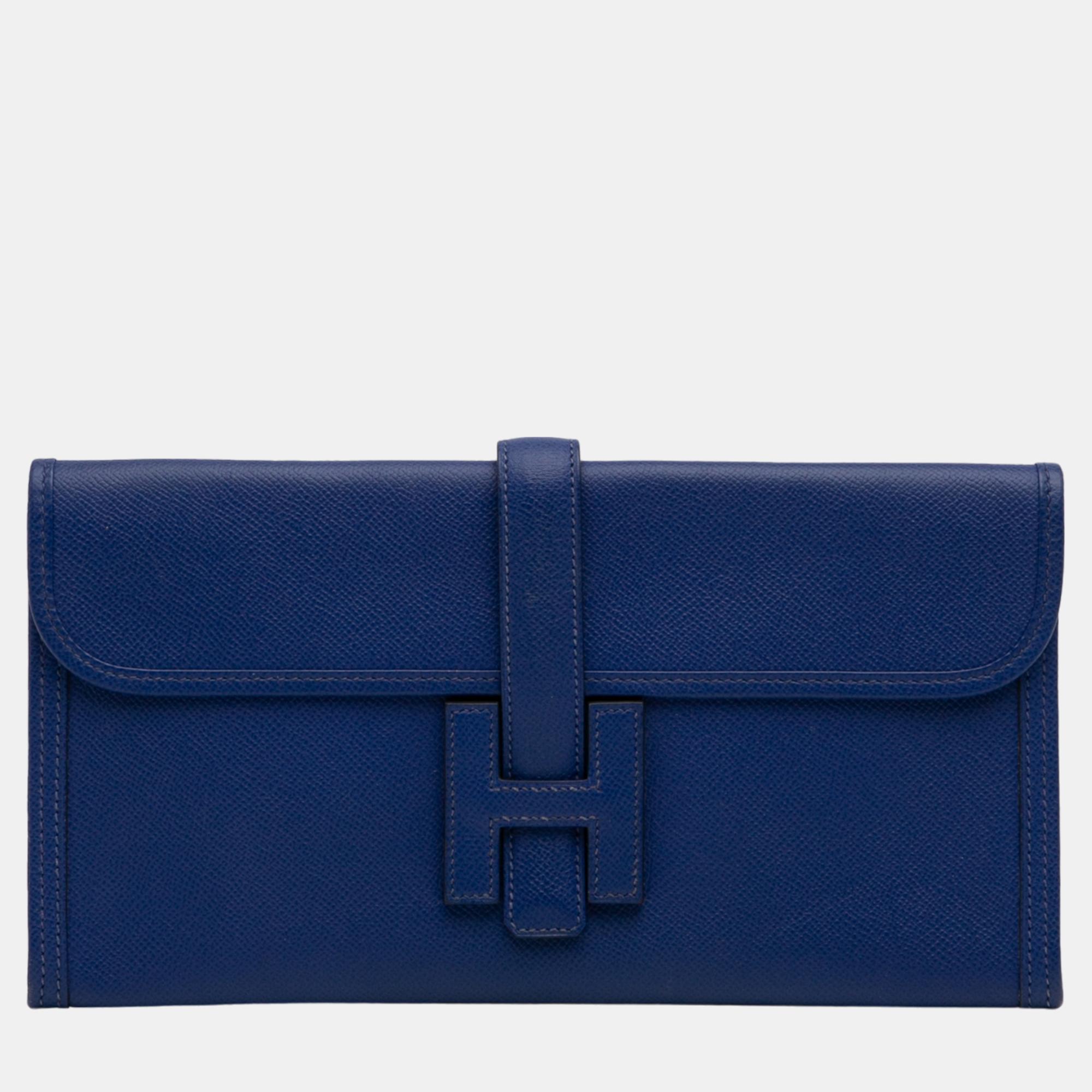 

Hermes Blue Epsom Jige Elan 29