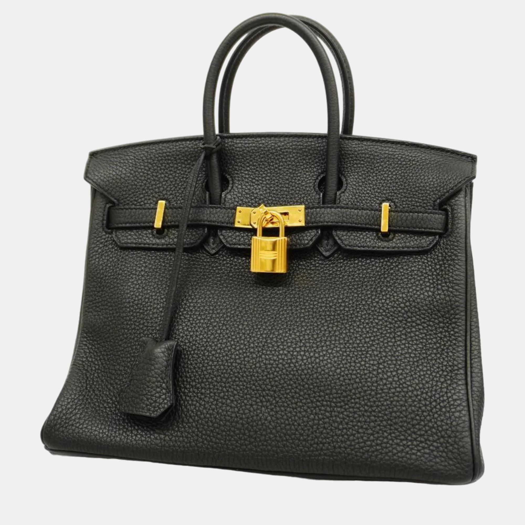 

Hermes Black Togo Leather Birkin 25 Tote Bag