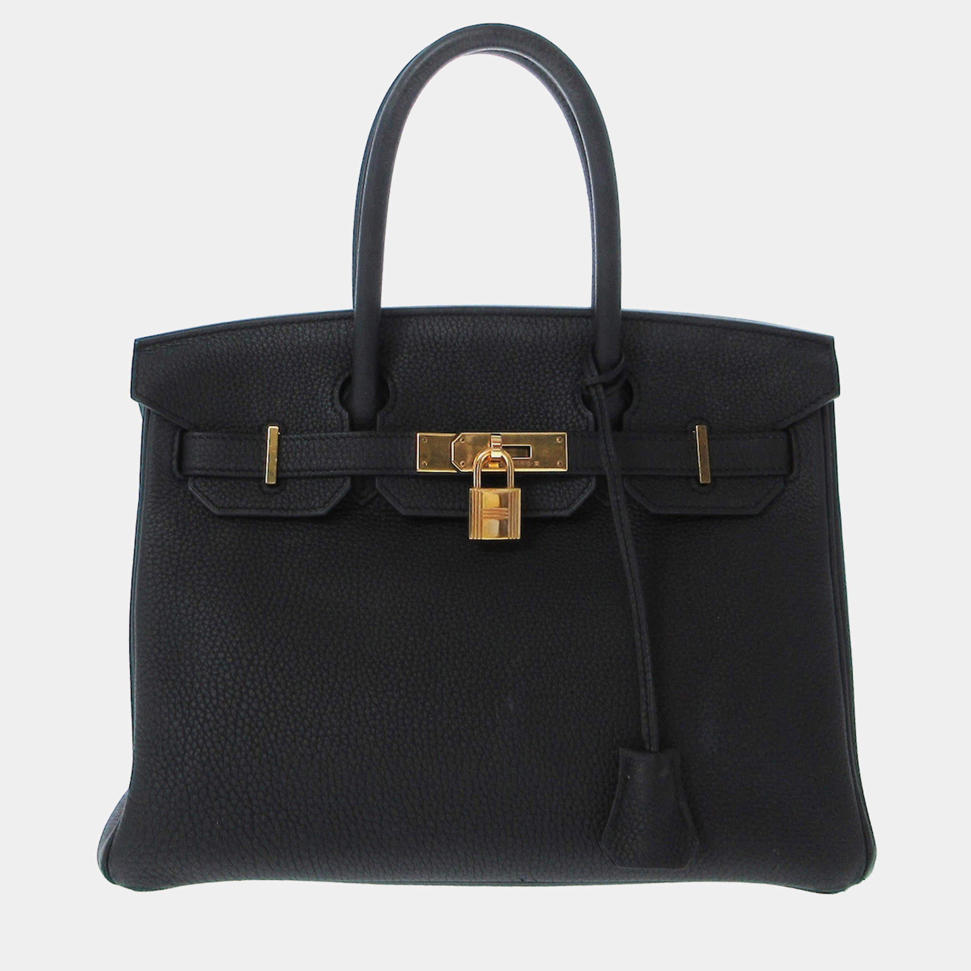 

Hermes Black Leather Birkin 30 handbag
