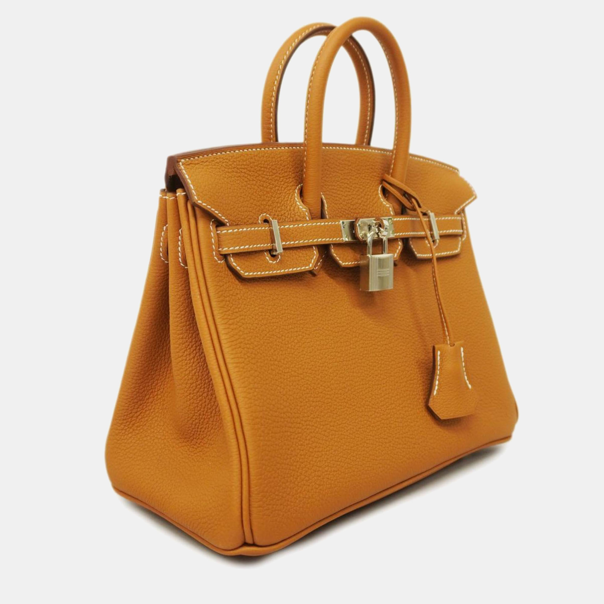 Hermes Gold Togo Leather Birkin 25 Tote Bag 2