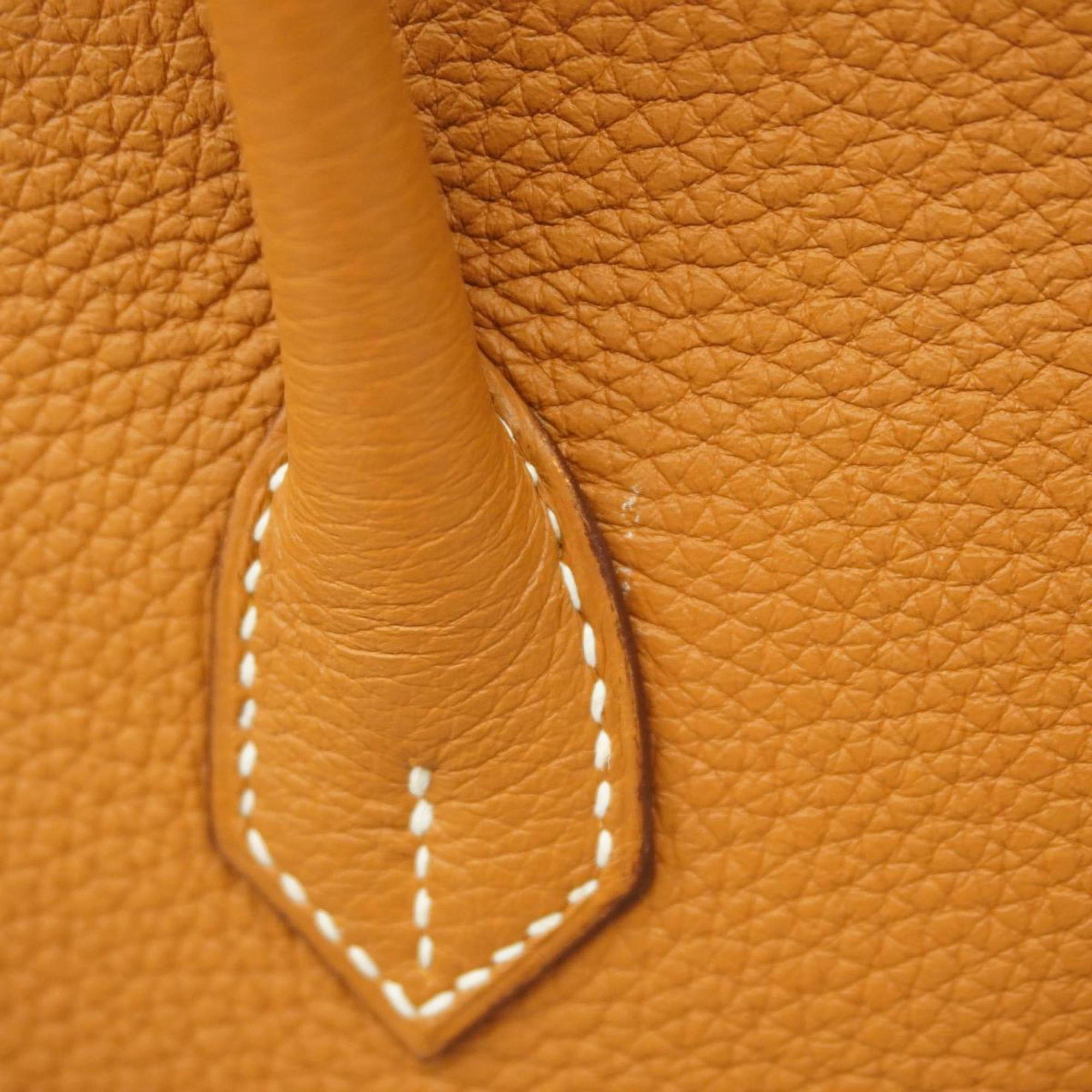 Hermes Gold Togo Leather Birkin 25 Tote Bag 10