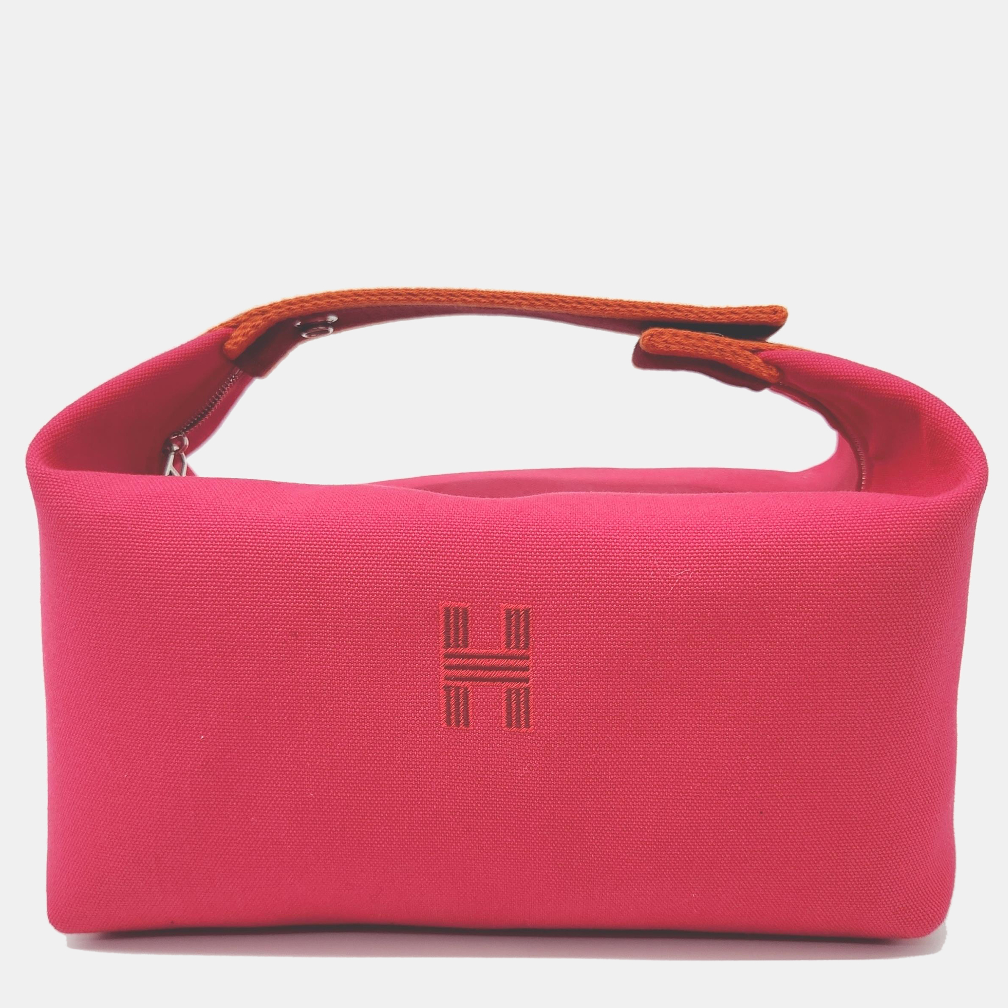 Pre-owned Hermes Breed A Brack Case In Pink