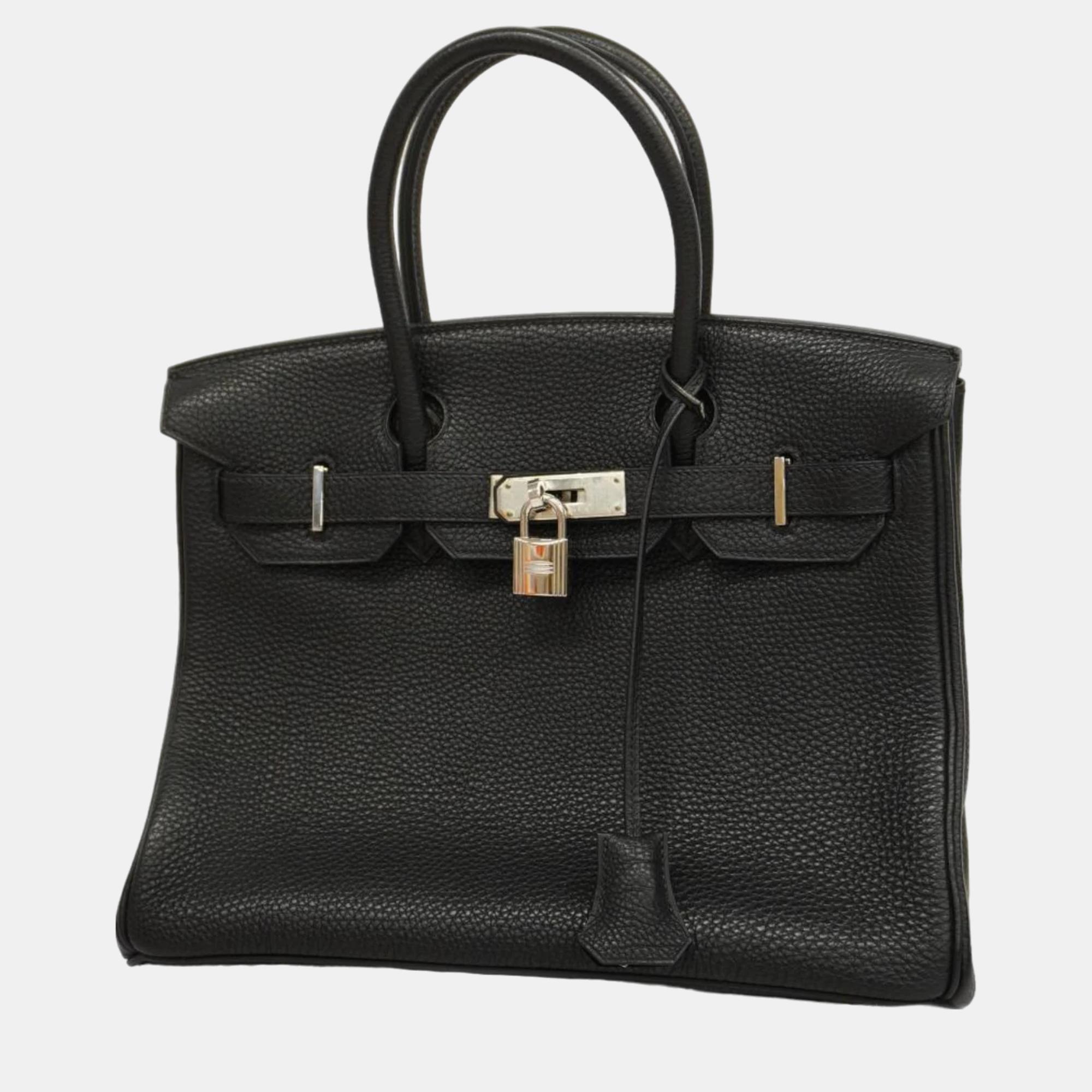 

Hermes Black Togo Birkin Stamp handbag