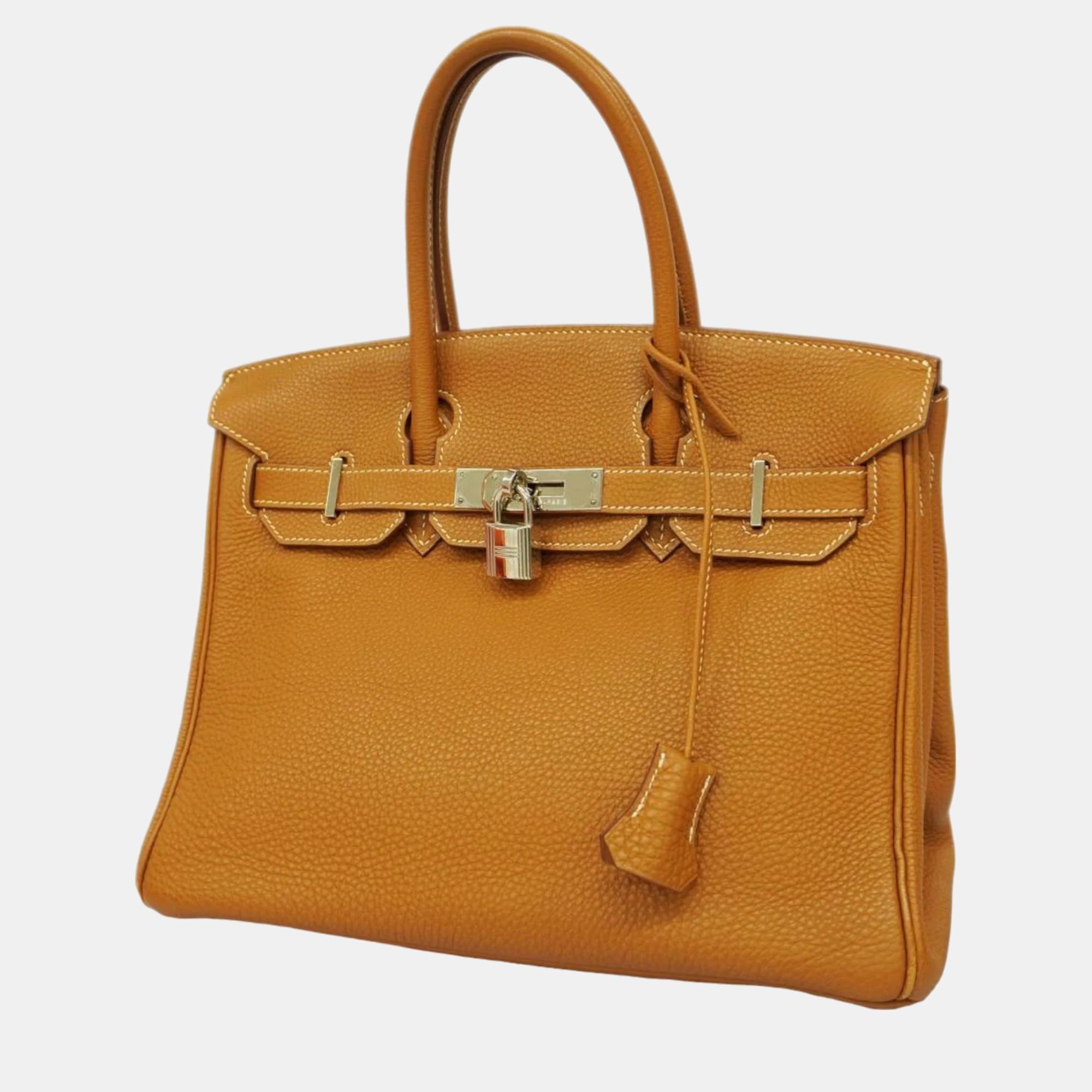 

Hermes Gold Togo Leather Birkin 30 Tote Bag