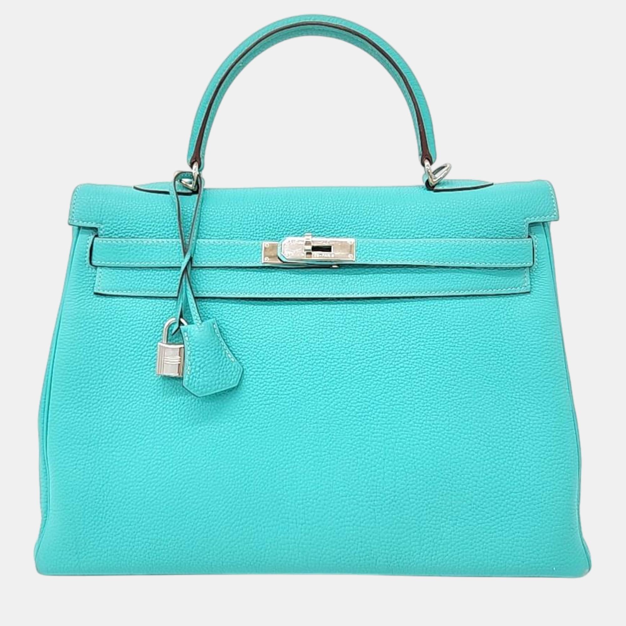 

Hermes Green Leather Kelly bag