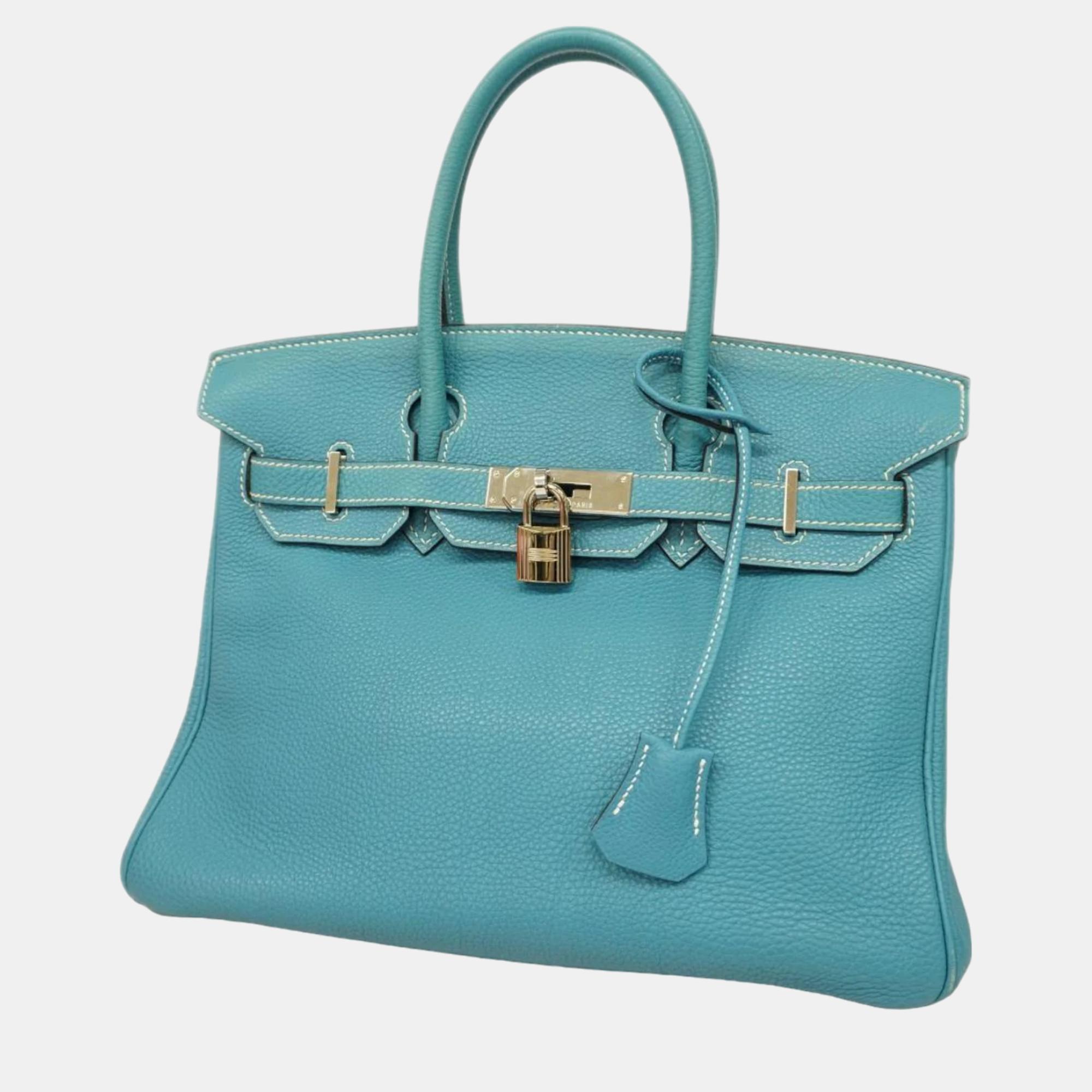 

Hermes Blue Jean Togo Birkin 30 Handbag