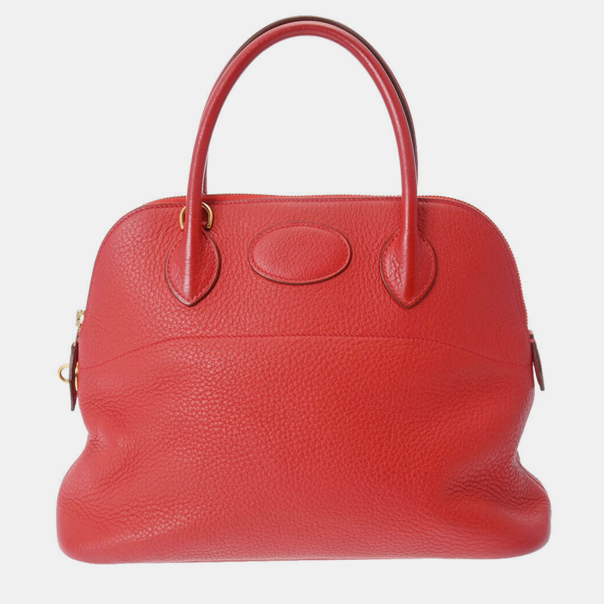 

Hermes Red Clemence Leather 31 Bolide Handbag