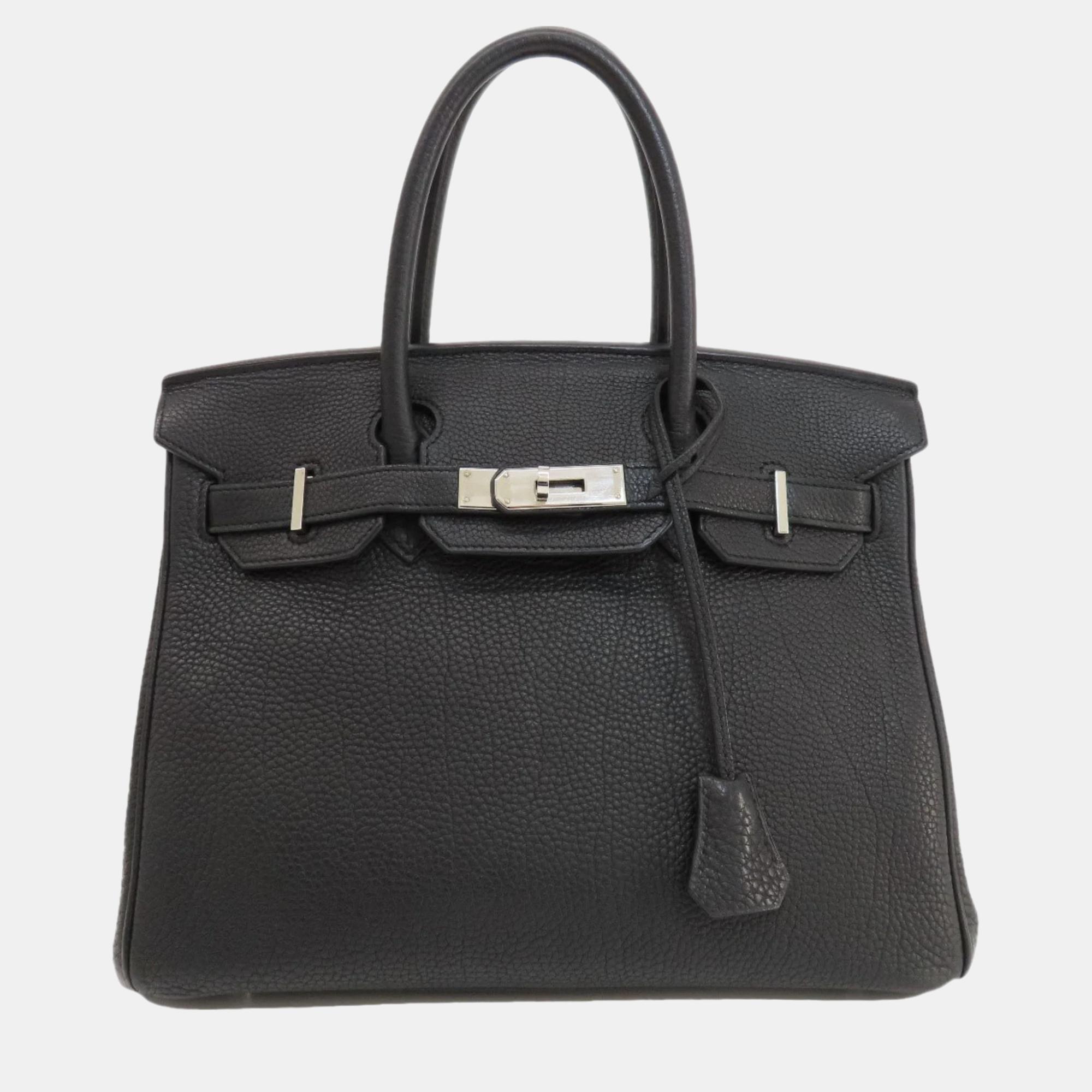 

Hermes Black Togo Birkin 30 Handbag