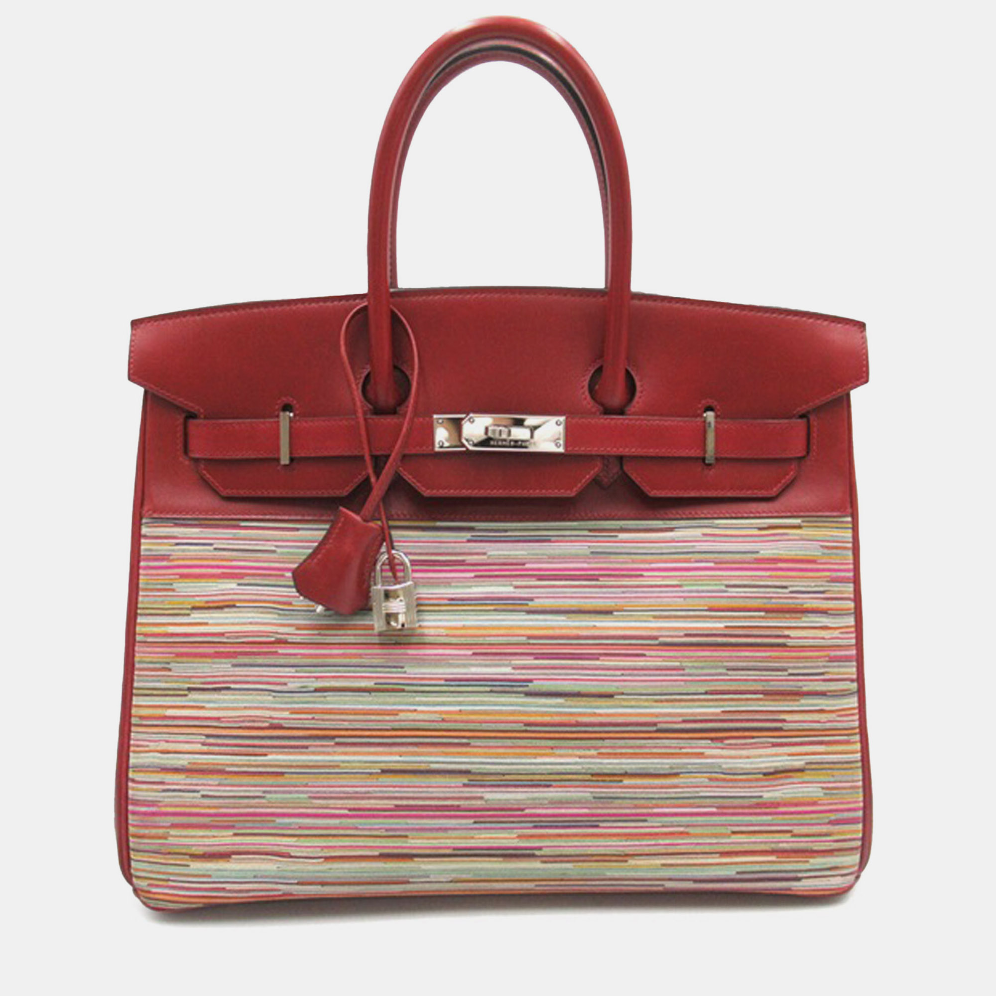 

Hermes Box Calf Vibrato Suede Birkin Retourne 35, Red