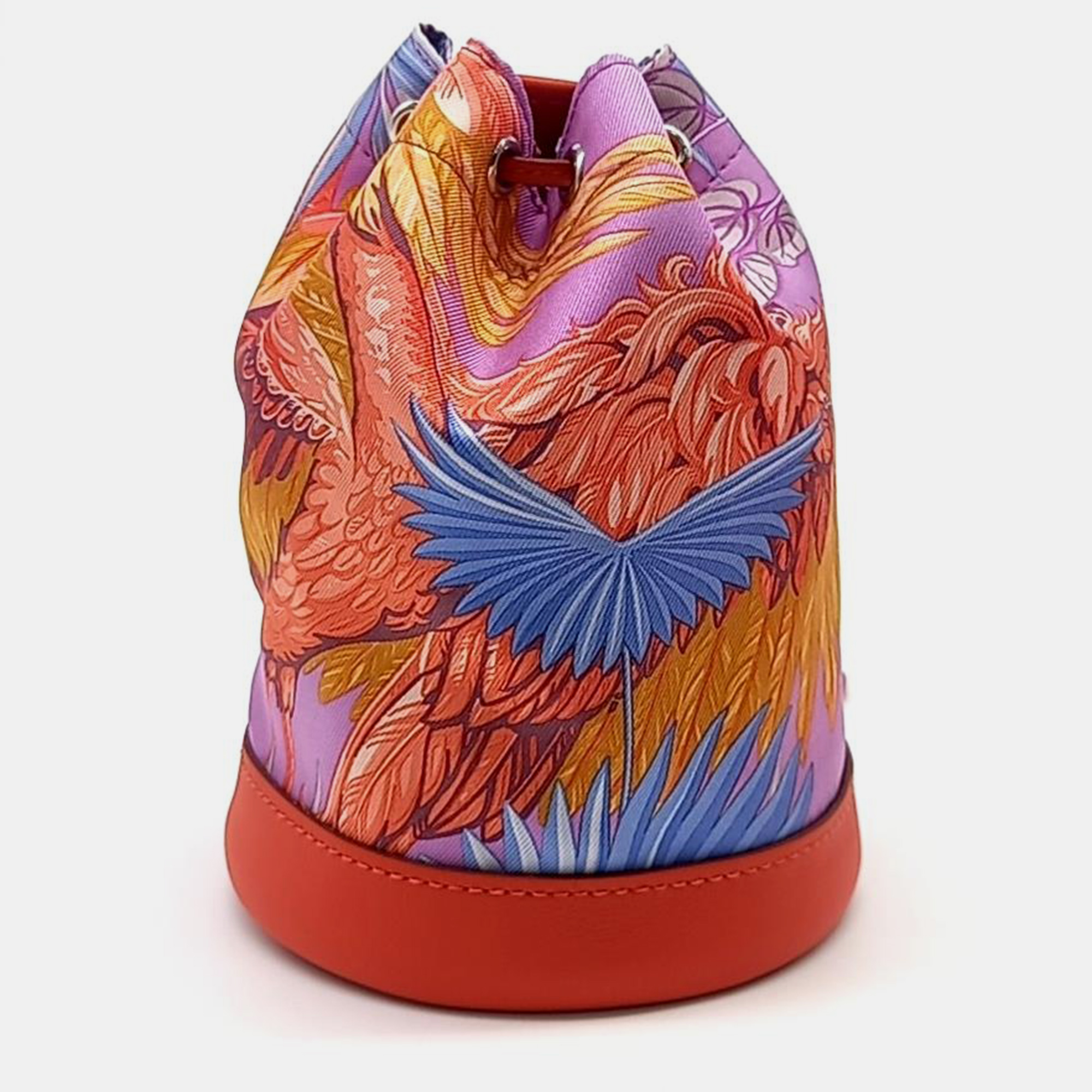 

Hermes silk Pouch bag, Multicolor