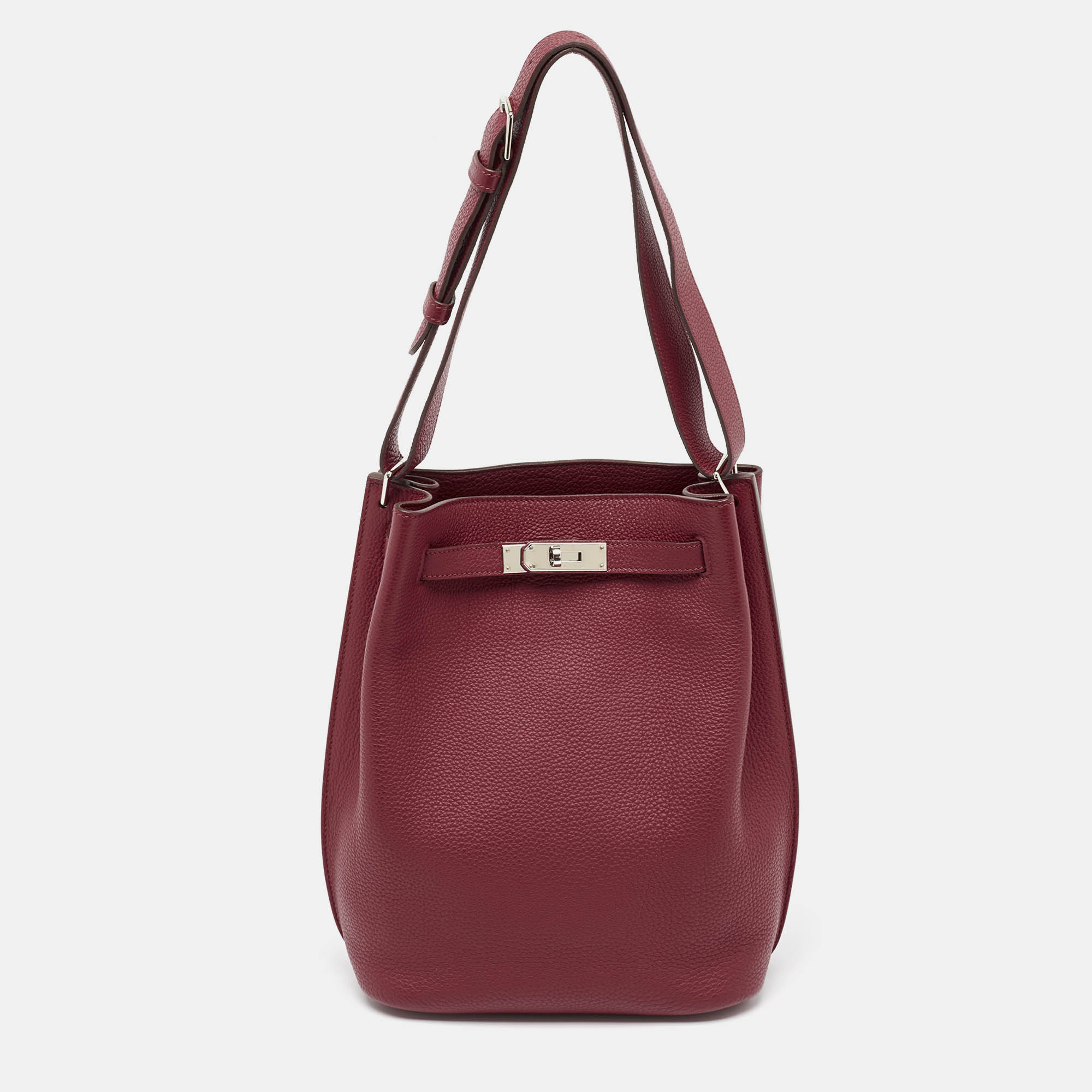 

Hermès Rouge Grenat Togo Leather So Kelly 22 Bag, Red