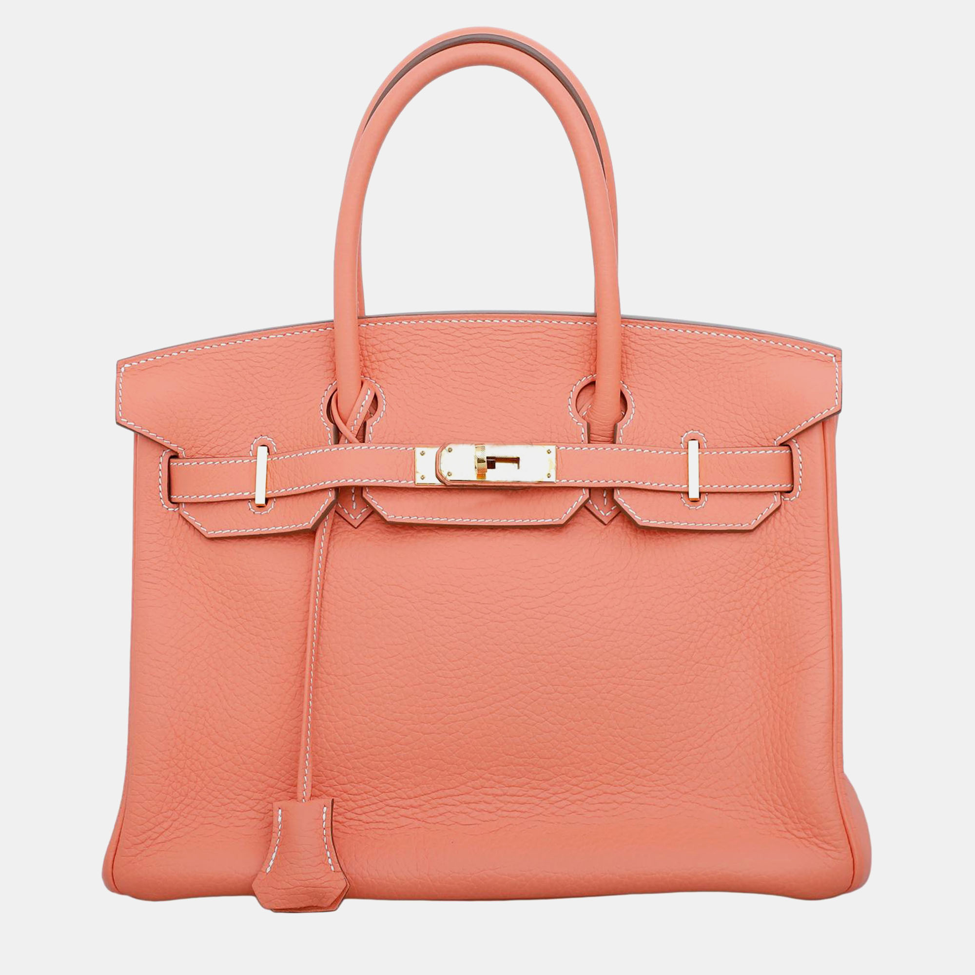 

Hermes Crevette Clemence Birkin 30 Palladium Hardware Bag, Pink