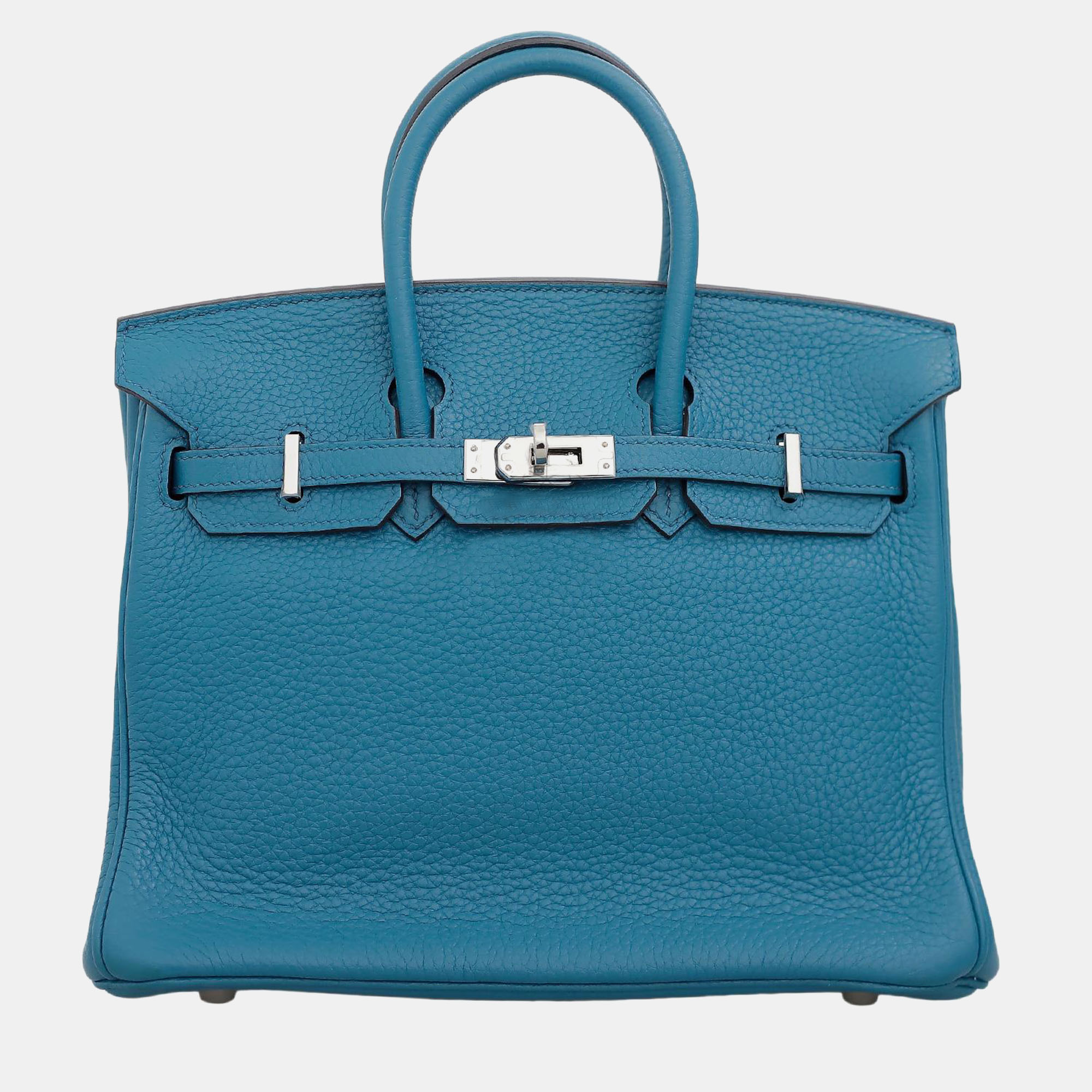 

Hermes Blue Clemence Leather Birkin 25 Candy Bag