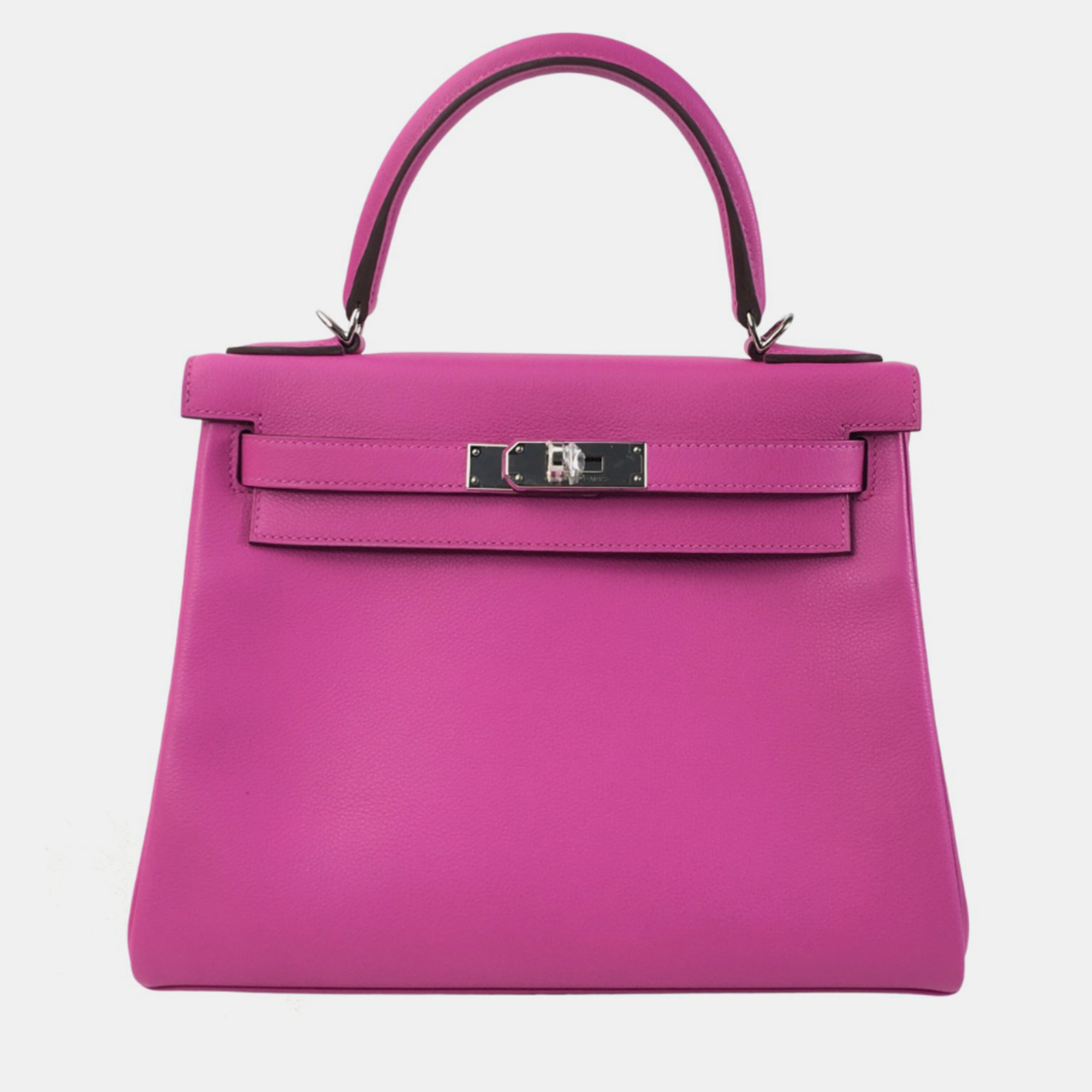 

Hermes Magnolia Veau Evercolor Kelly 28 Handbag, Pink