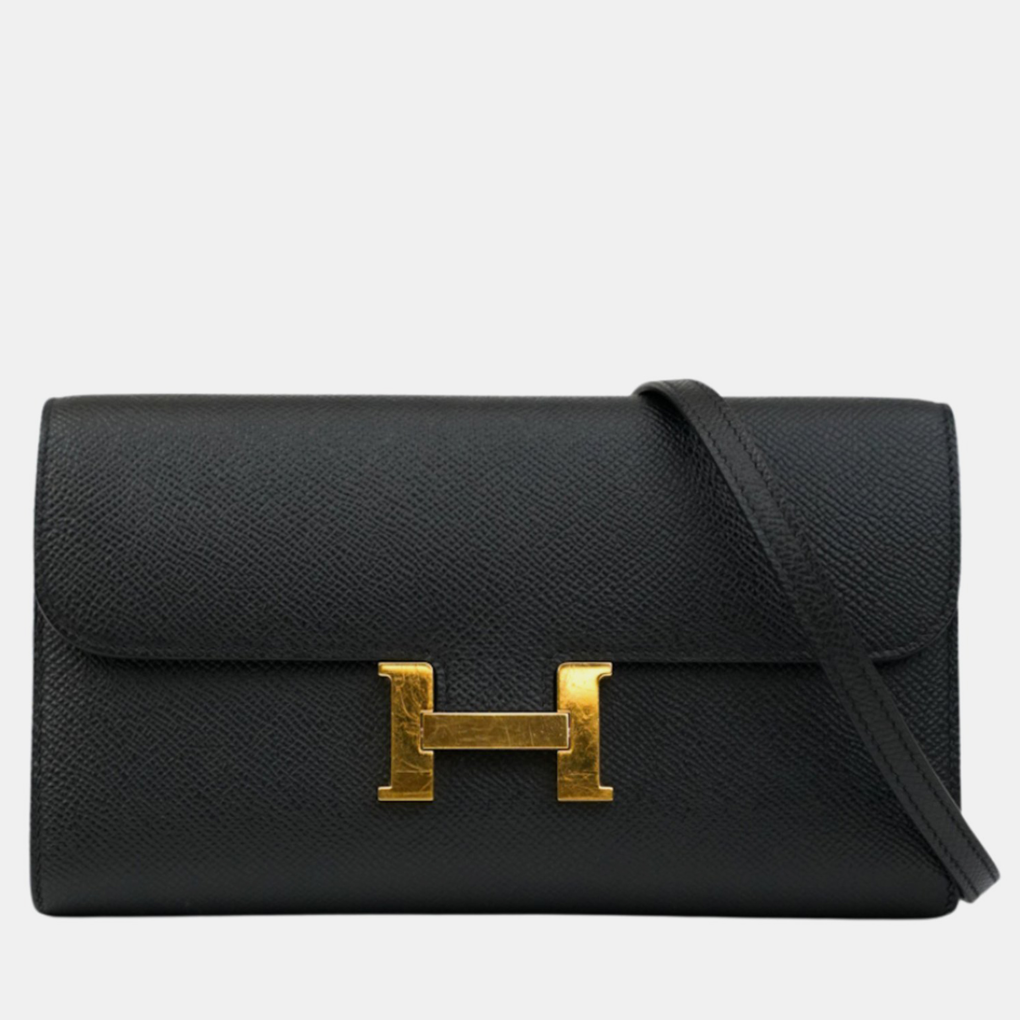Pre-owned Hermes Black Epsom Constance To Go Bag