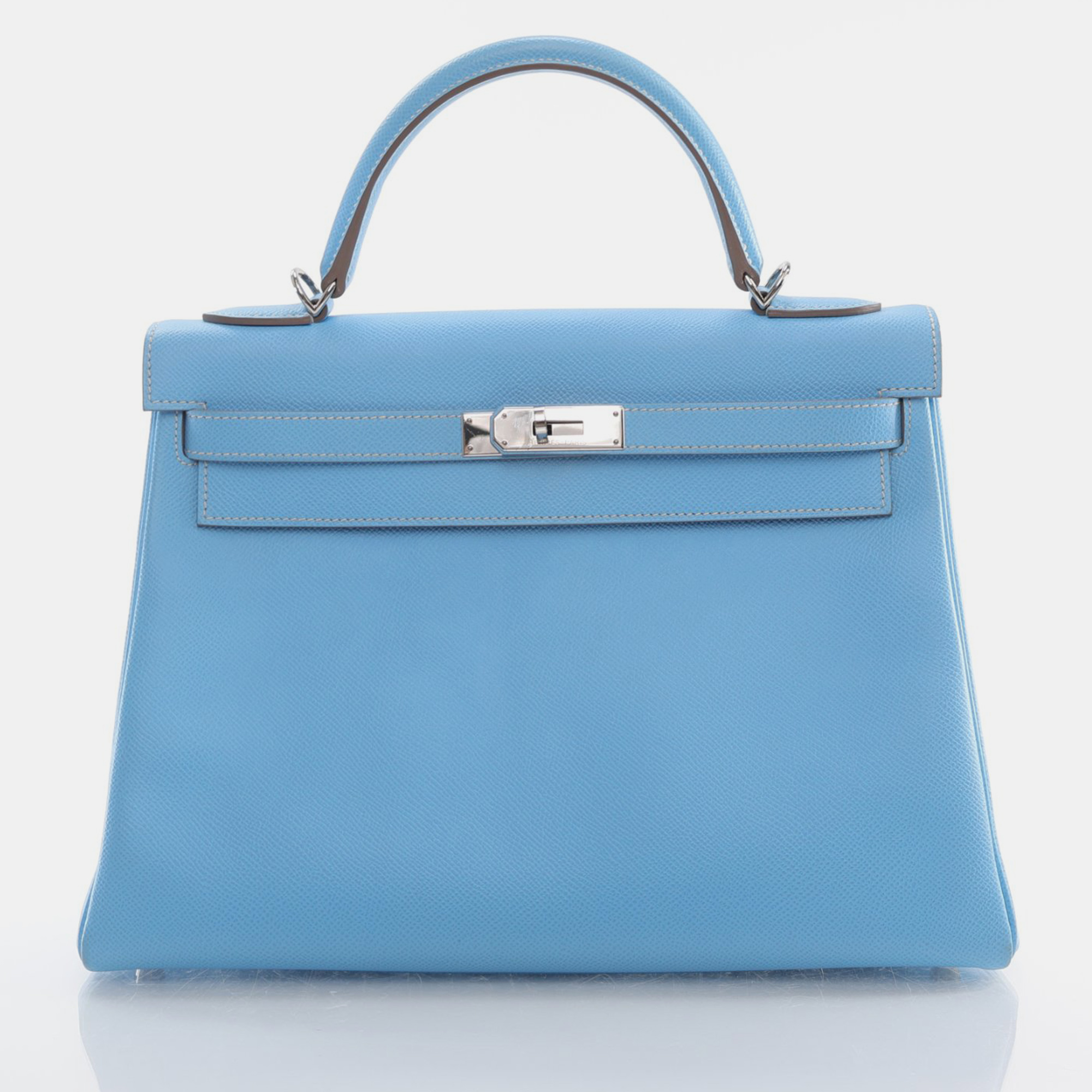 

Hermes Bleu Celeste Epsom Kelly 32 Handbag, Blue