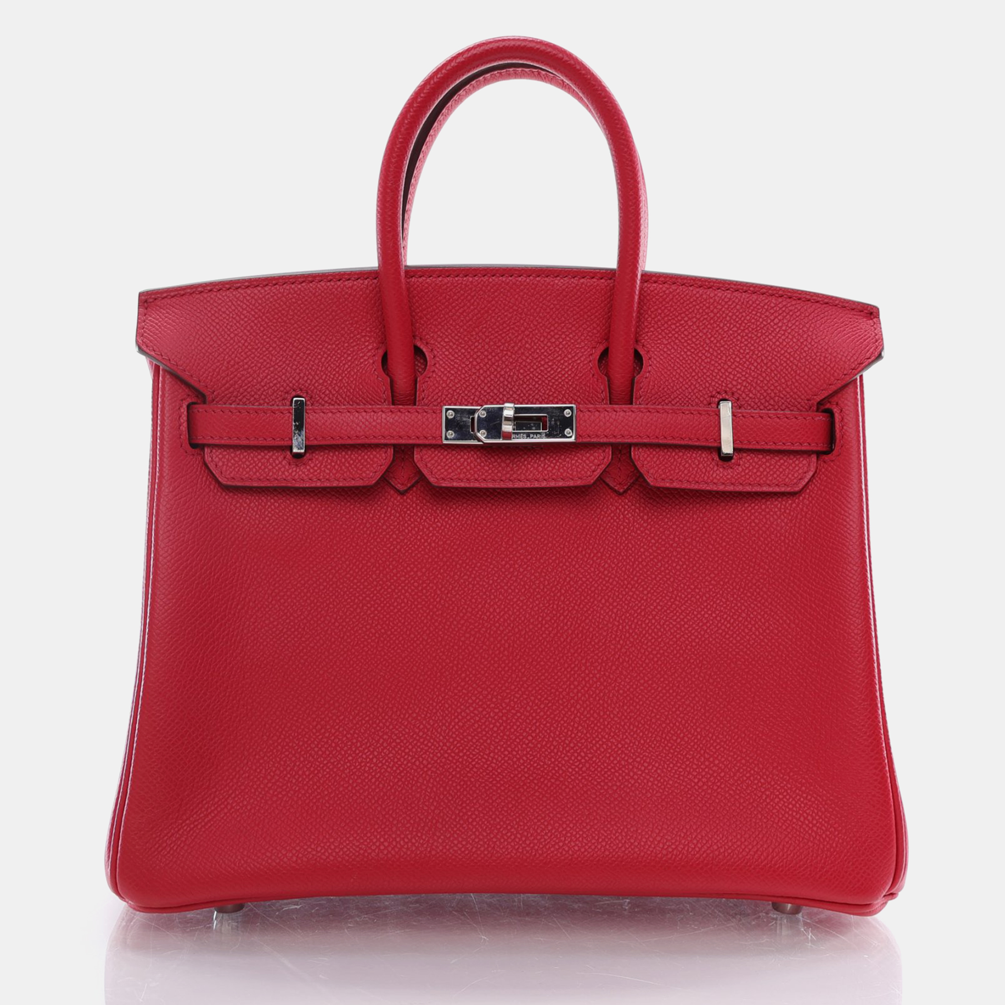 

Hermes Rouge Casaque Epsom Birkin 25 Handbag, Red