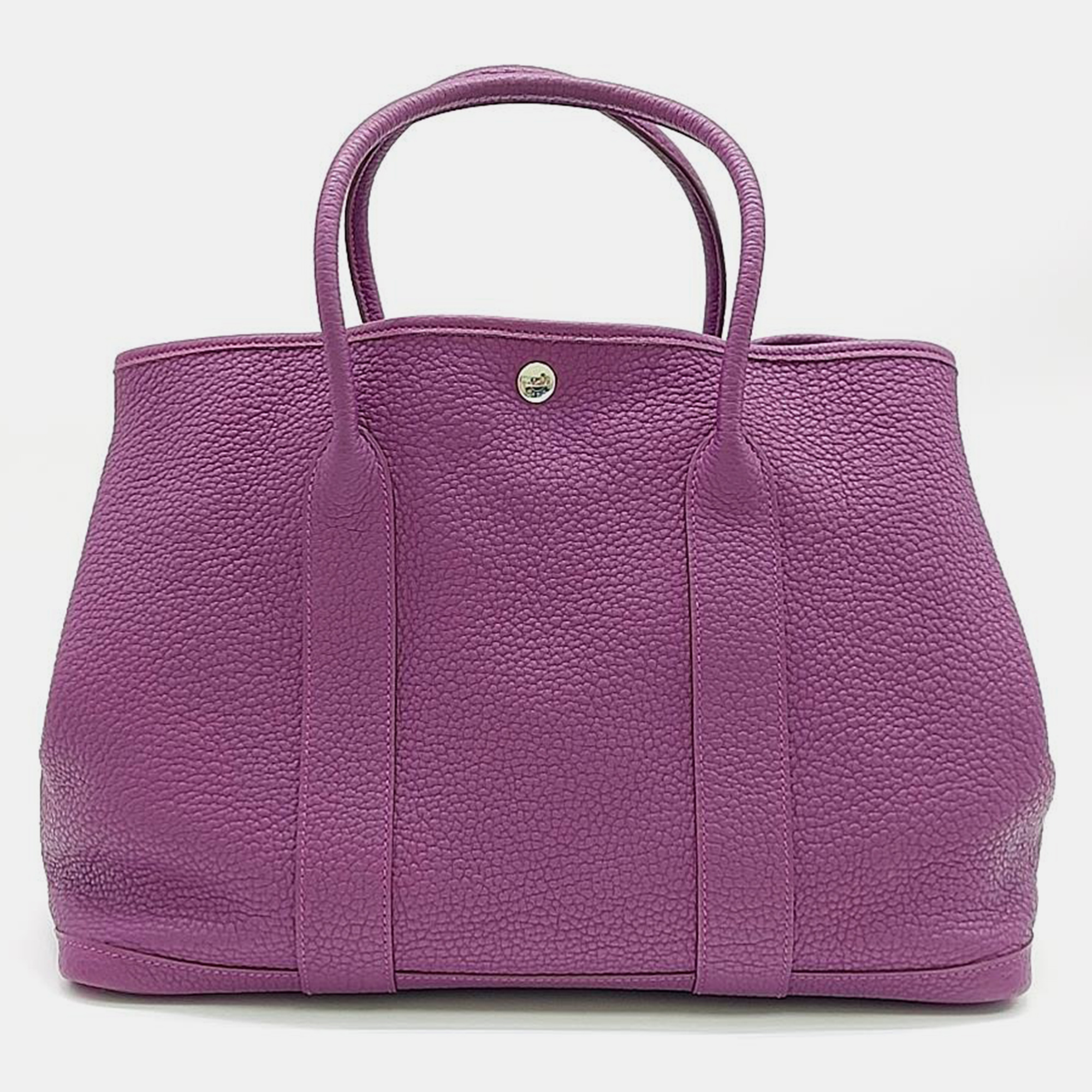 Pre-owned Hermes Garden Party 36 Handbag In Purple
