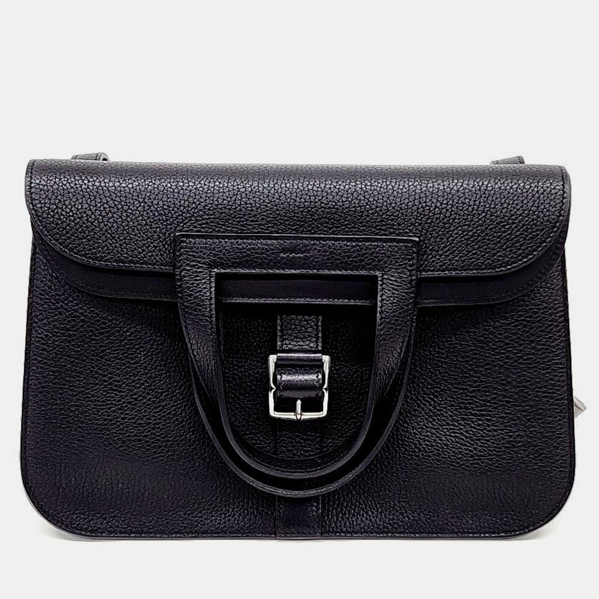 

Hermes Halzan 31 Handbag, Black