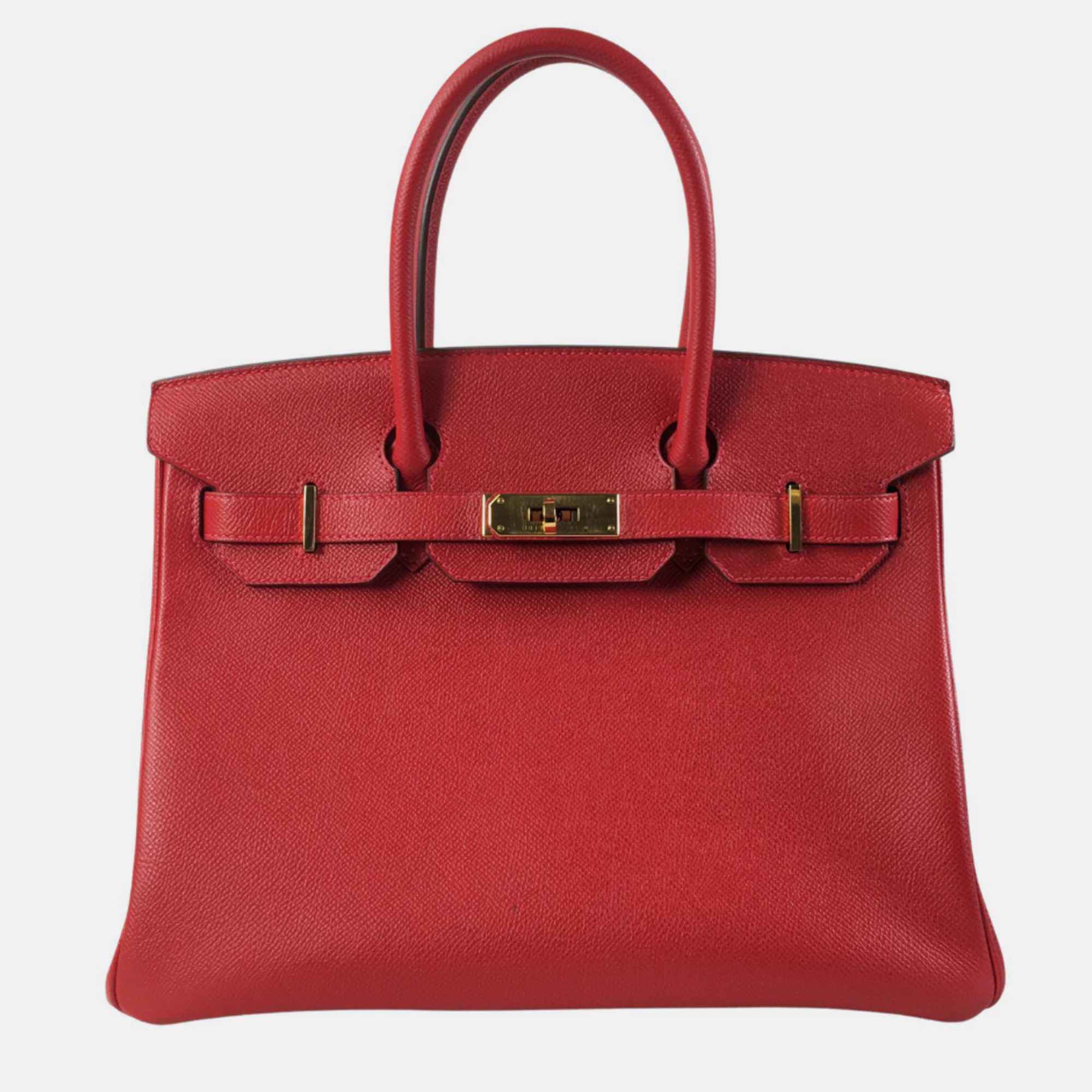 Pre-owned Hermes Rouge Casaque Epsom Birkin 30 Handbag In Red