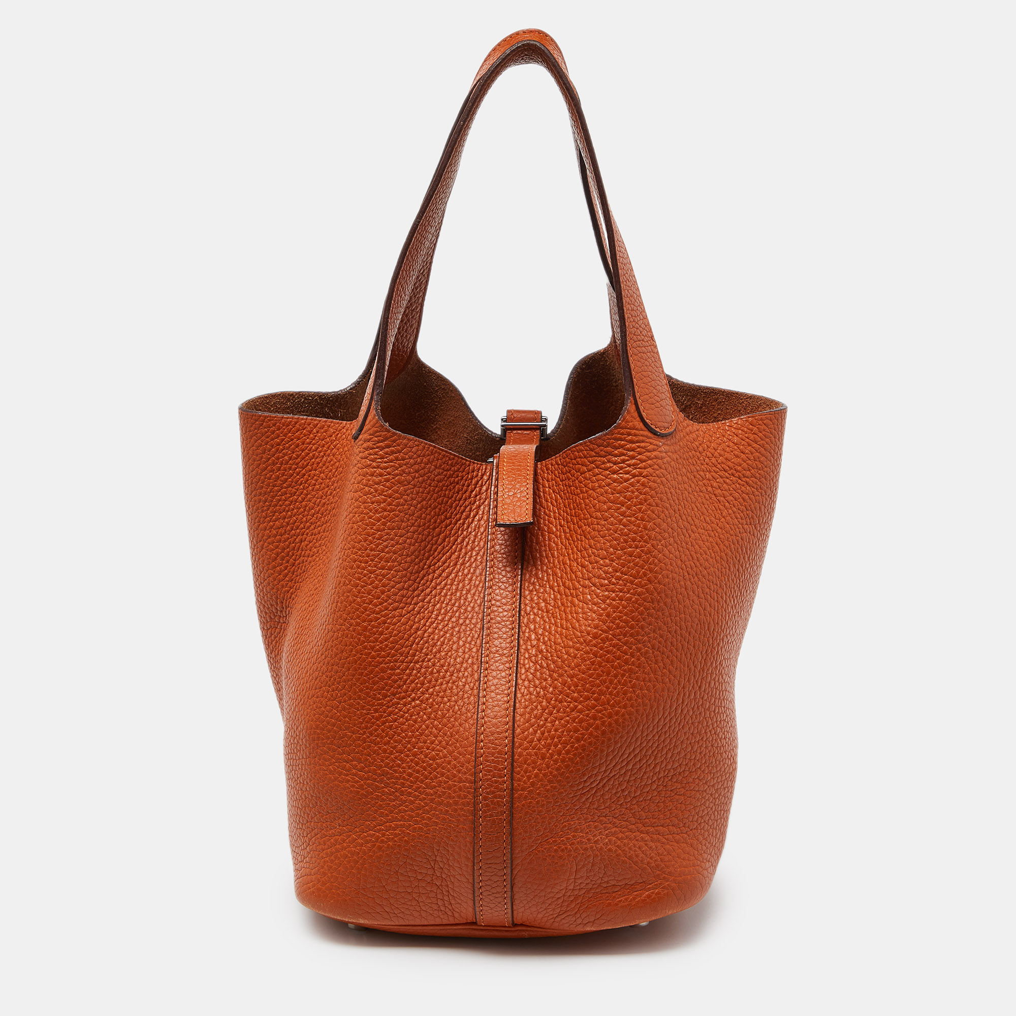 

Hermès Orange Taurillon Clemence Leather Picotin Lock 22 Bag