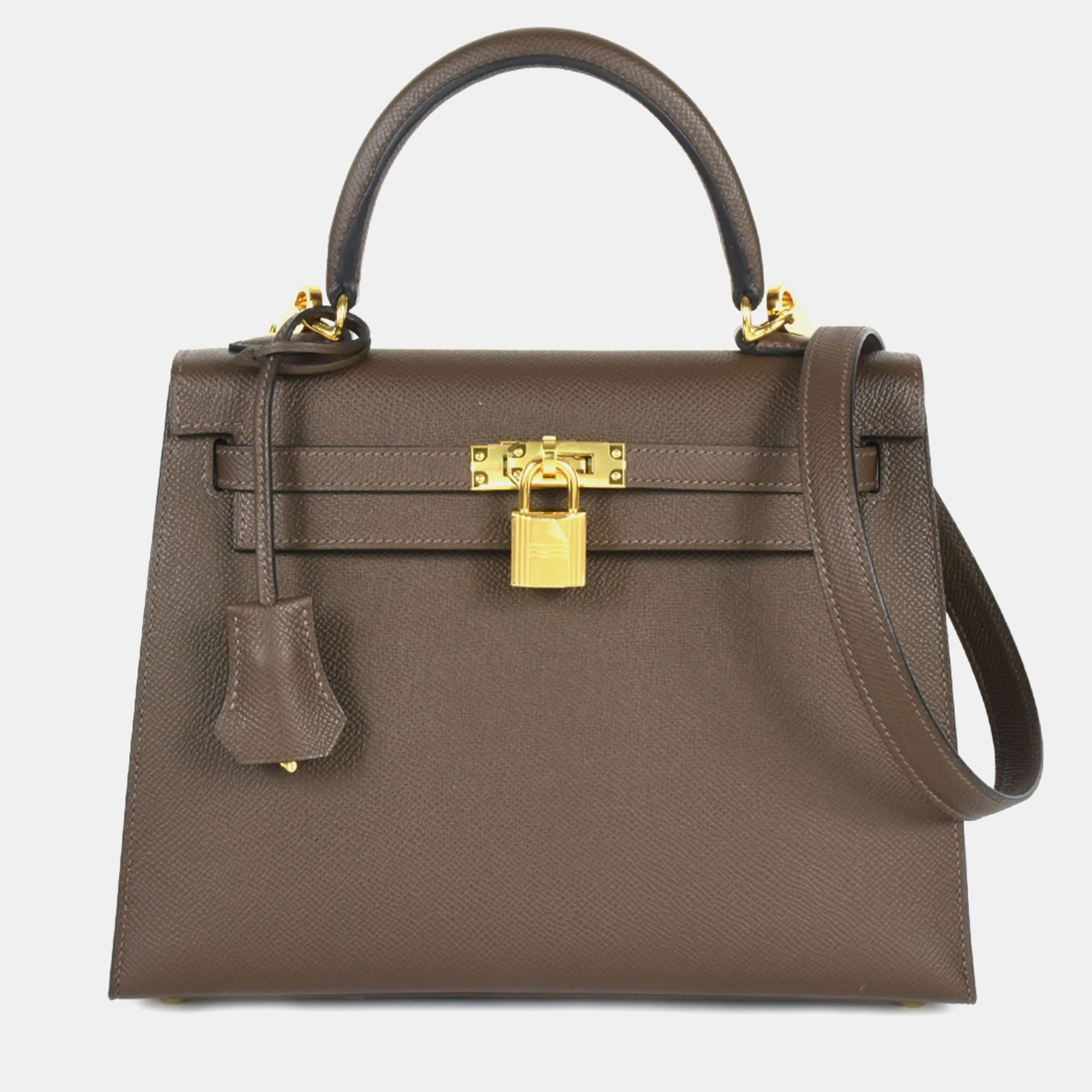 

Hermes Epsom Leather Kelly 25 Handbag, Brown