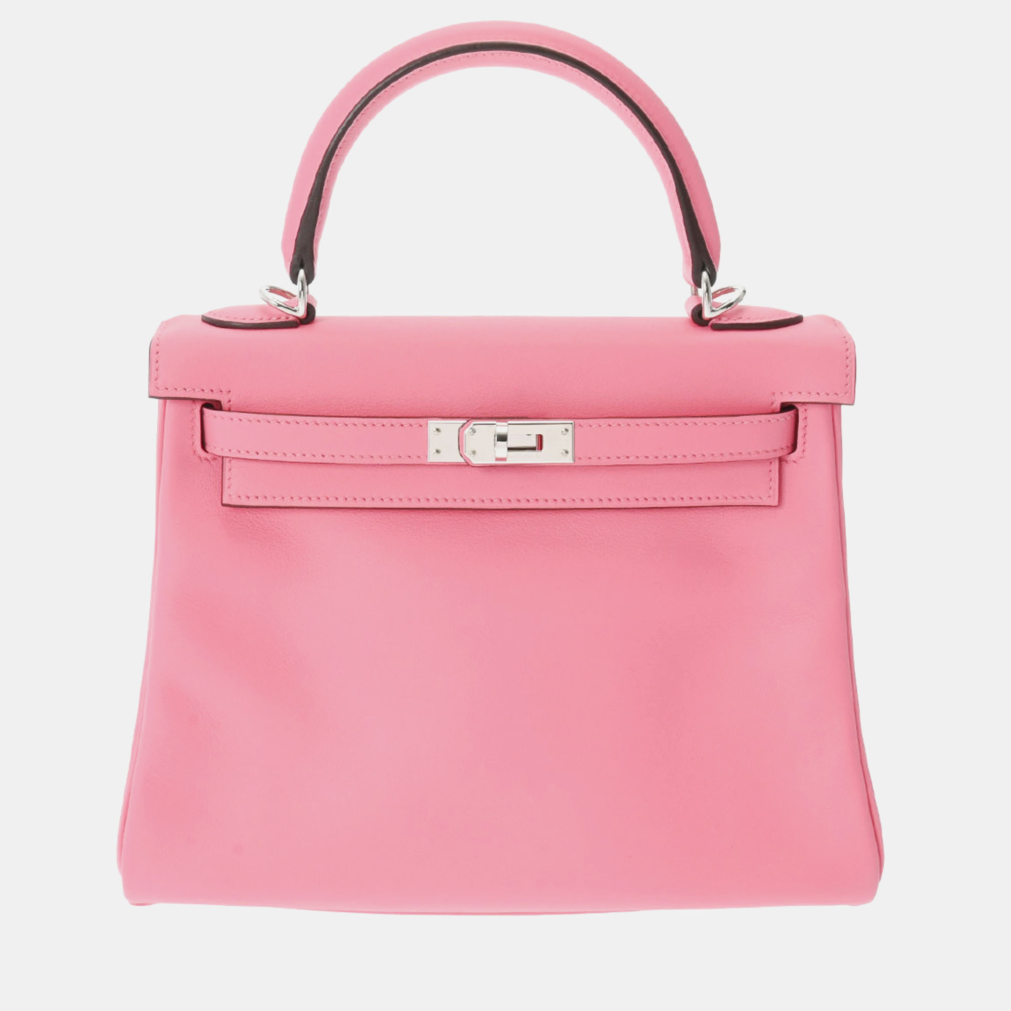 

Hermes Rose Azalee Togo Leather Kelly 28 Tote Bag, Pink