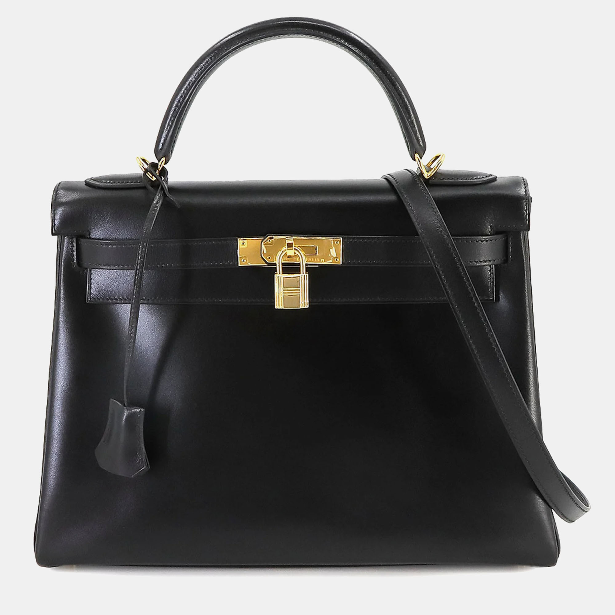 

Hermes Black Box Calf Kelly 32 Handbag