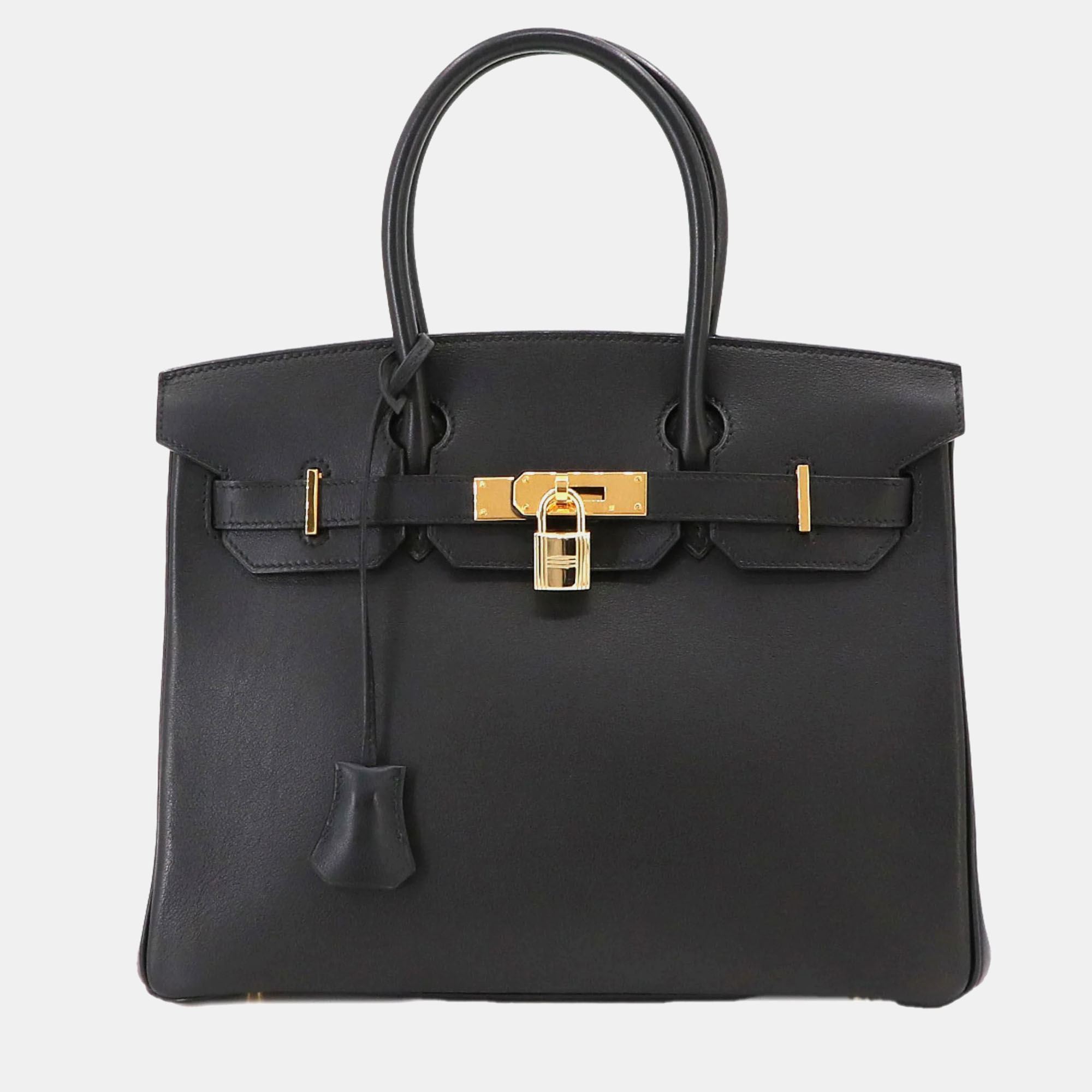 

Hermes Black Swift Birkin 30 Handbag