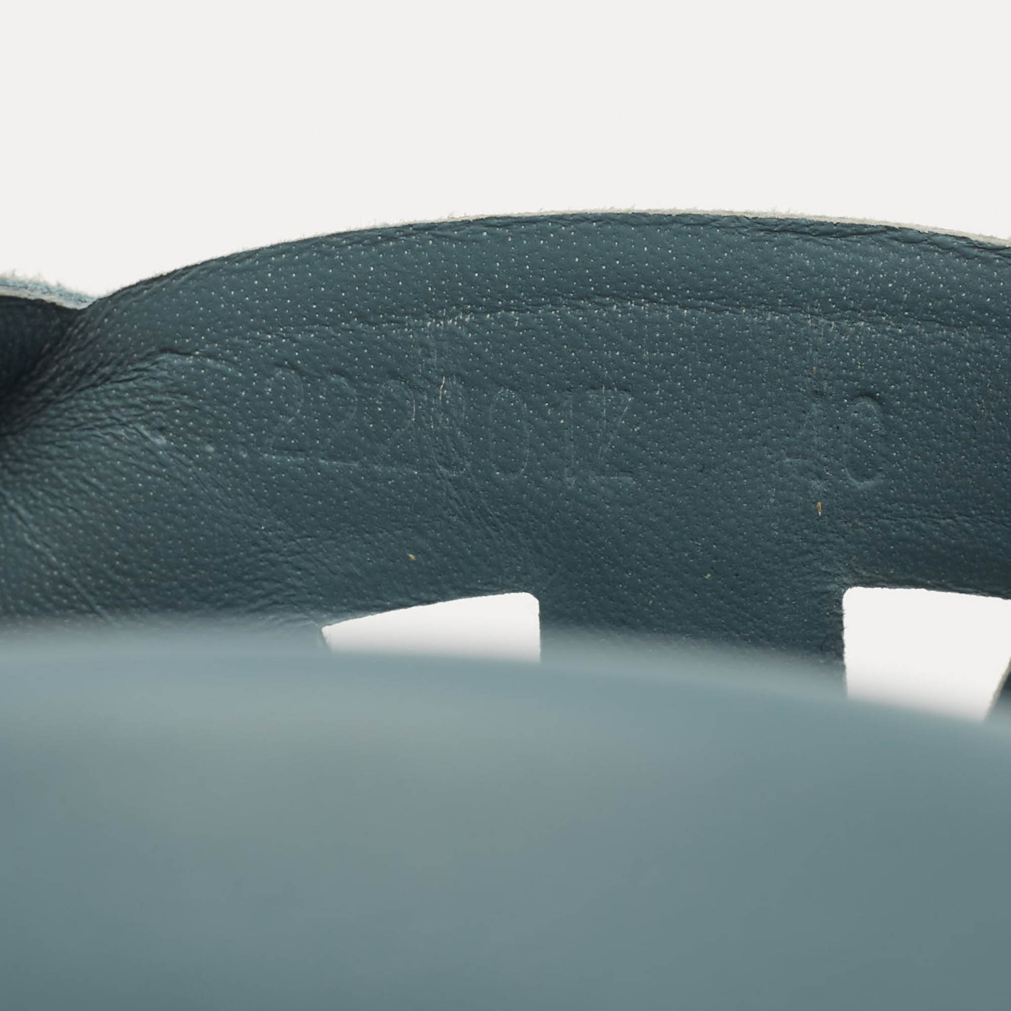 Hermes Light Blue Suede Extra Flat Sandals Size 40 