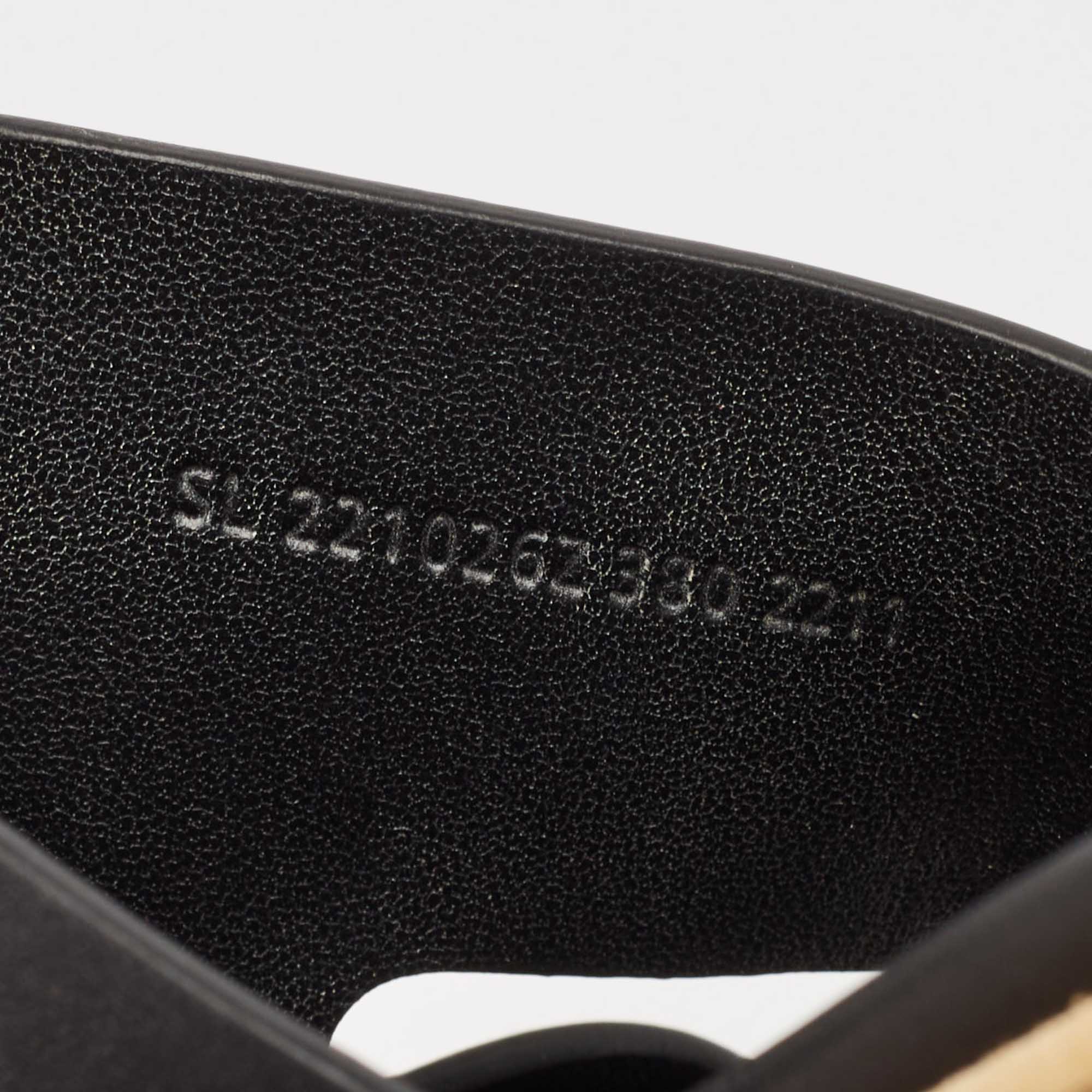 Hermes Black Leather Eze Cork Platform Wedge Sandals Size 38 