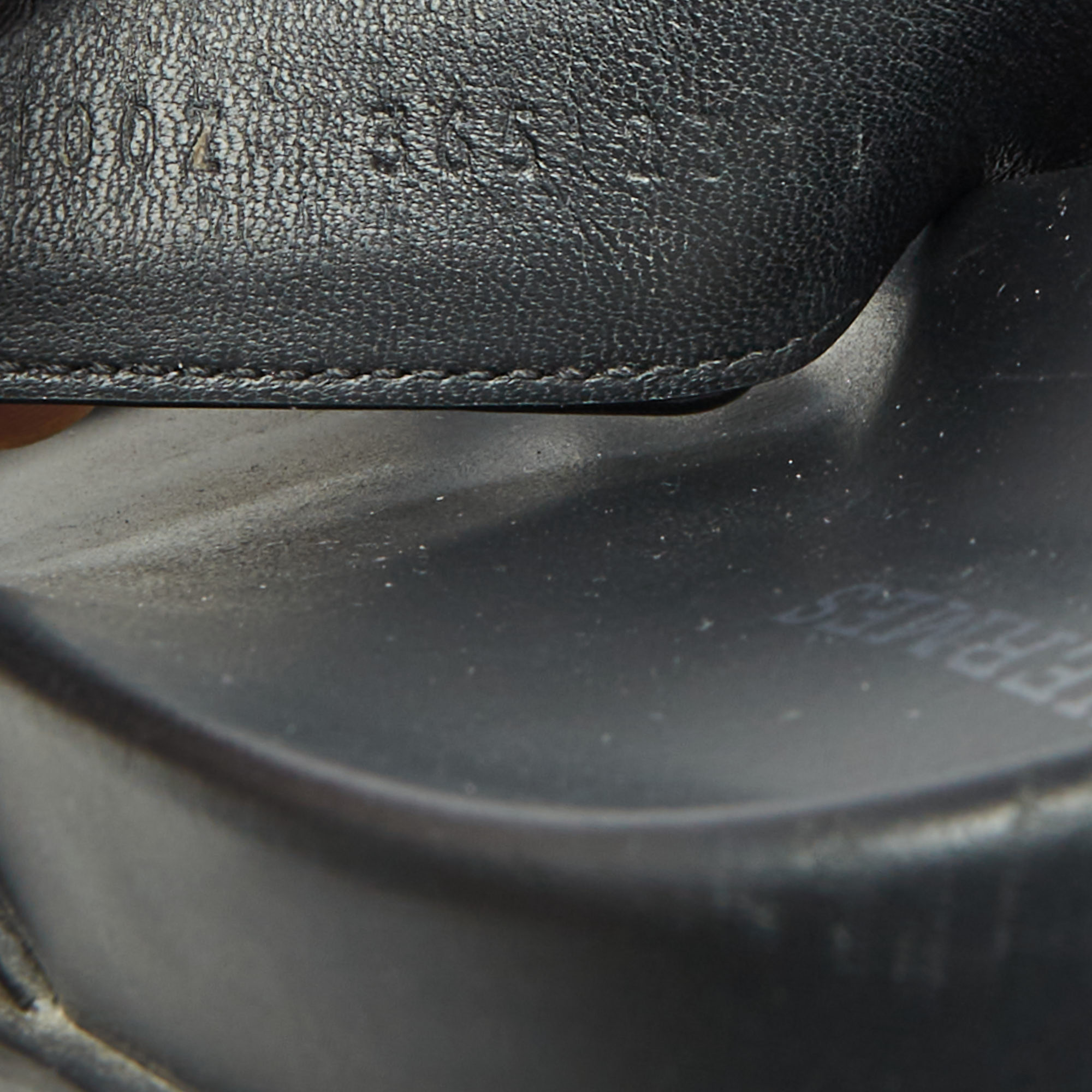 Hermes Black Leather Chypre Sandals Size 36.5 