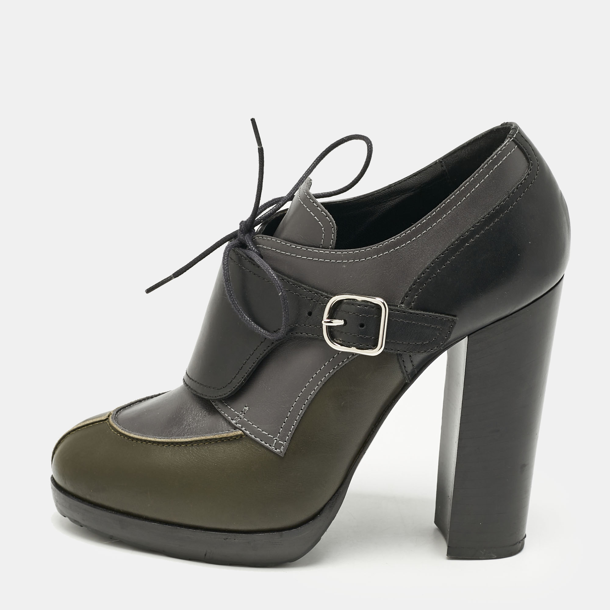 

Hermes Multicolor Leather Harnais Booties Size