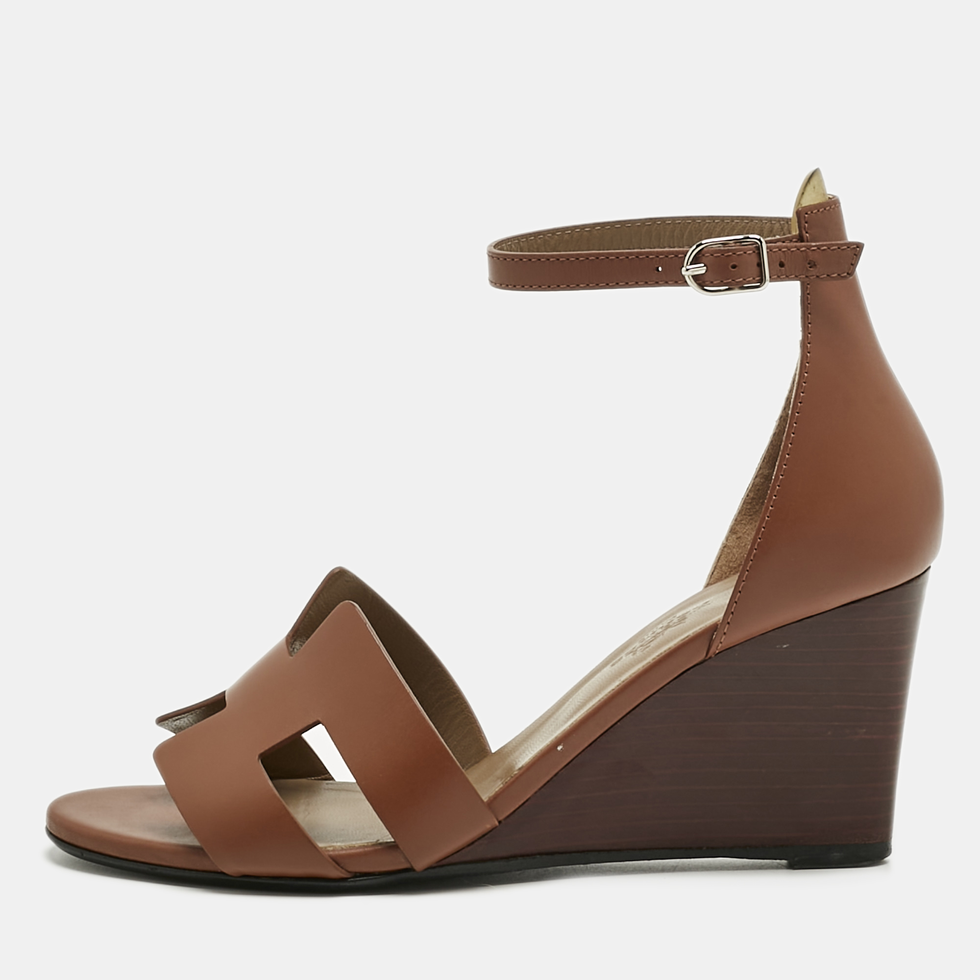 

Hermès Brown Leather Legend Sandals Size