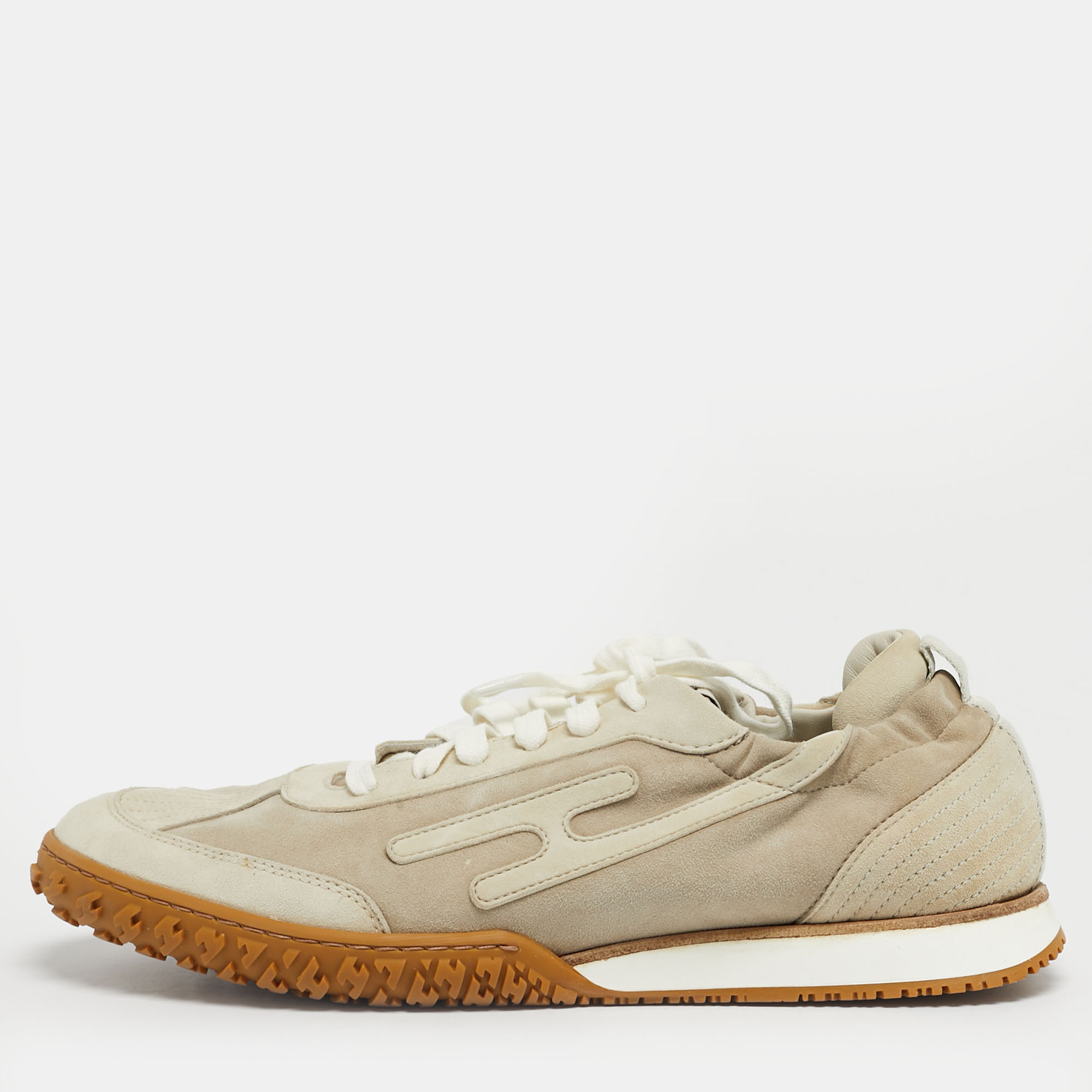 

Hermes Grey Suede Jet Lace Up Sneakers Size