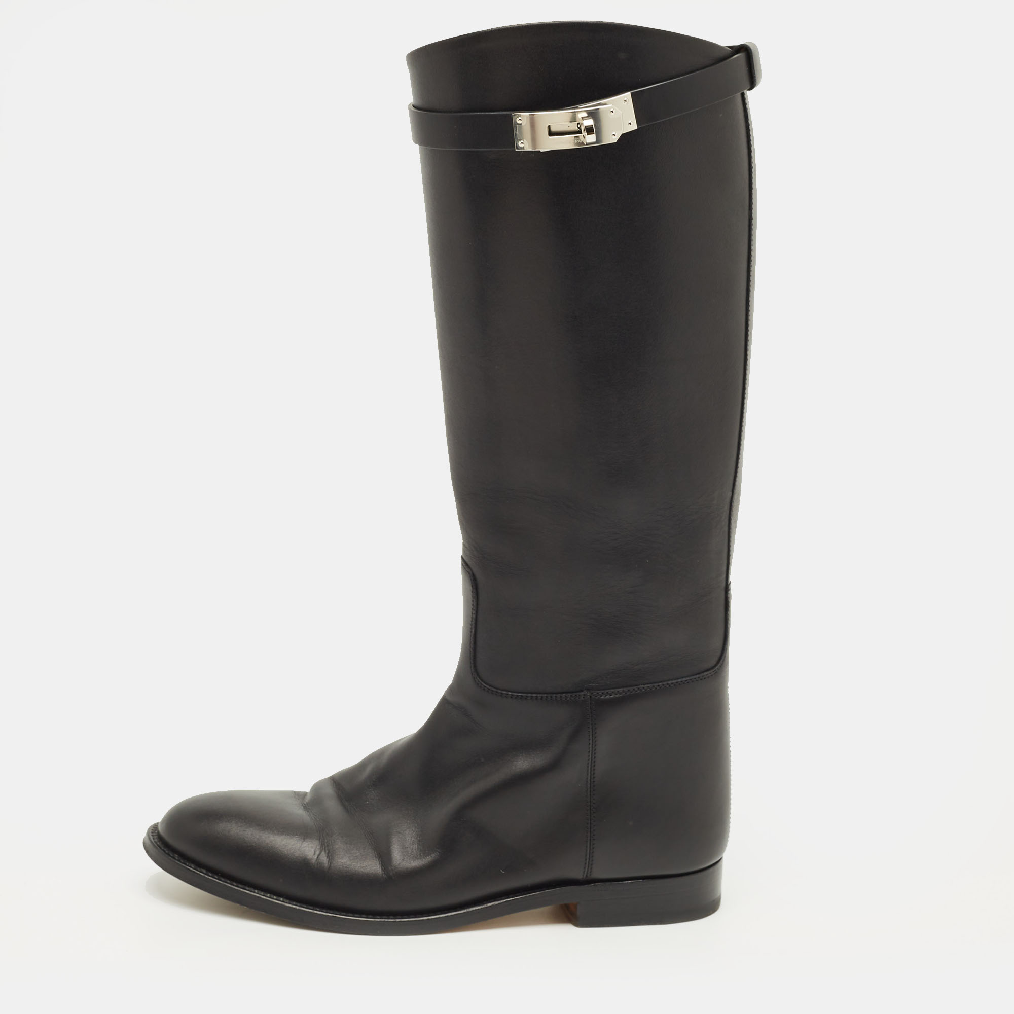 

Hermes Jumping Size  Black Leather Riding Boots