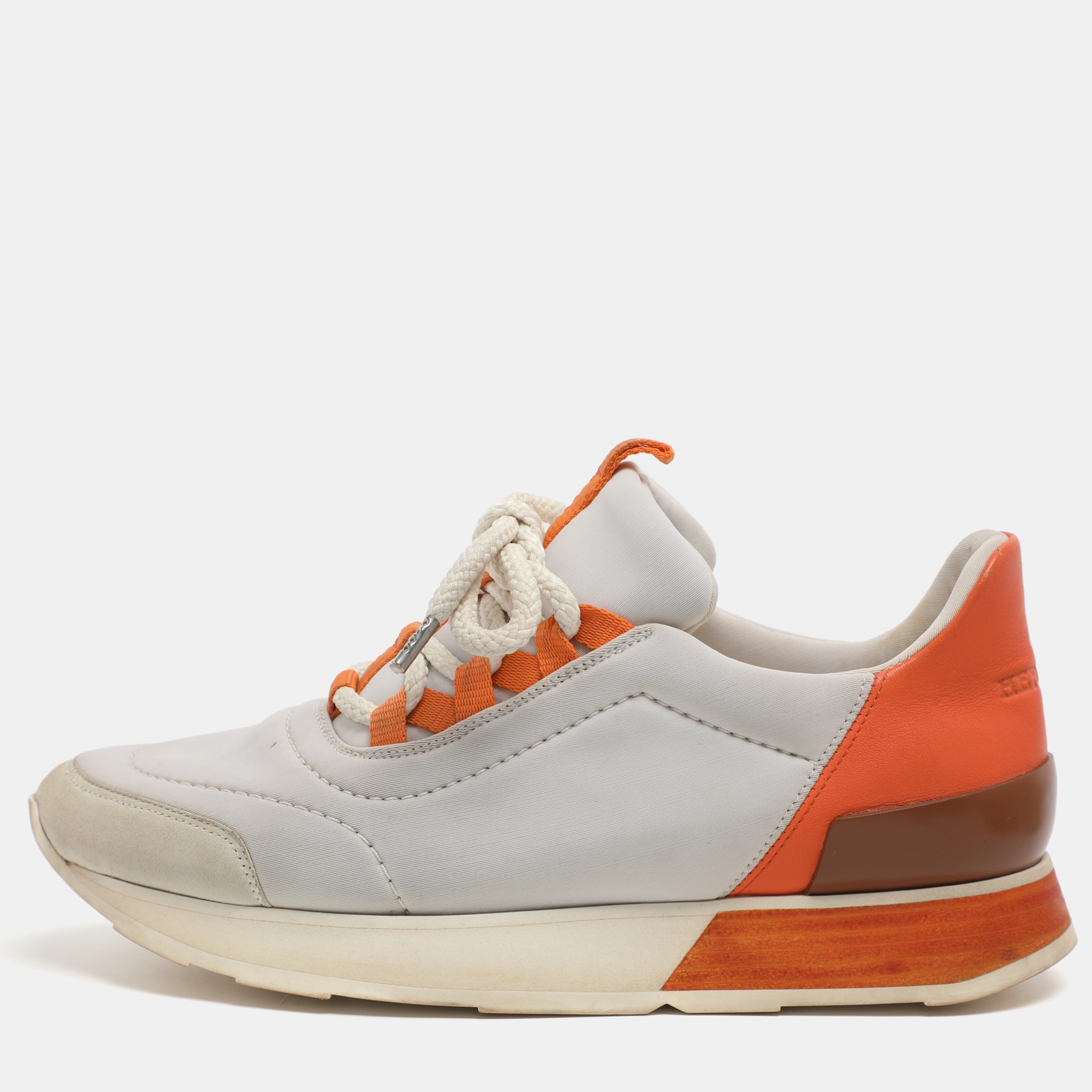 

Hermes Miles Size  Multicolor Leather and Neoprene Low Top Sneakers