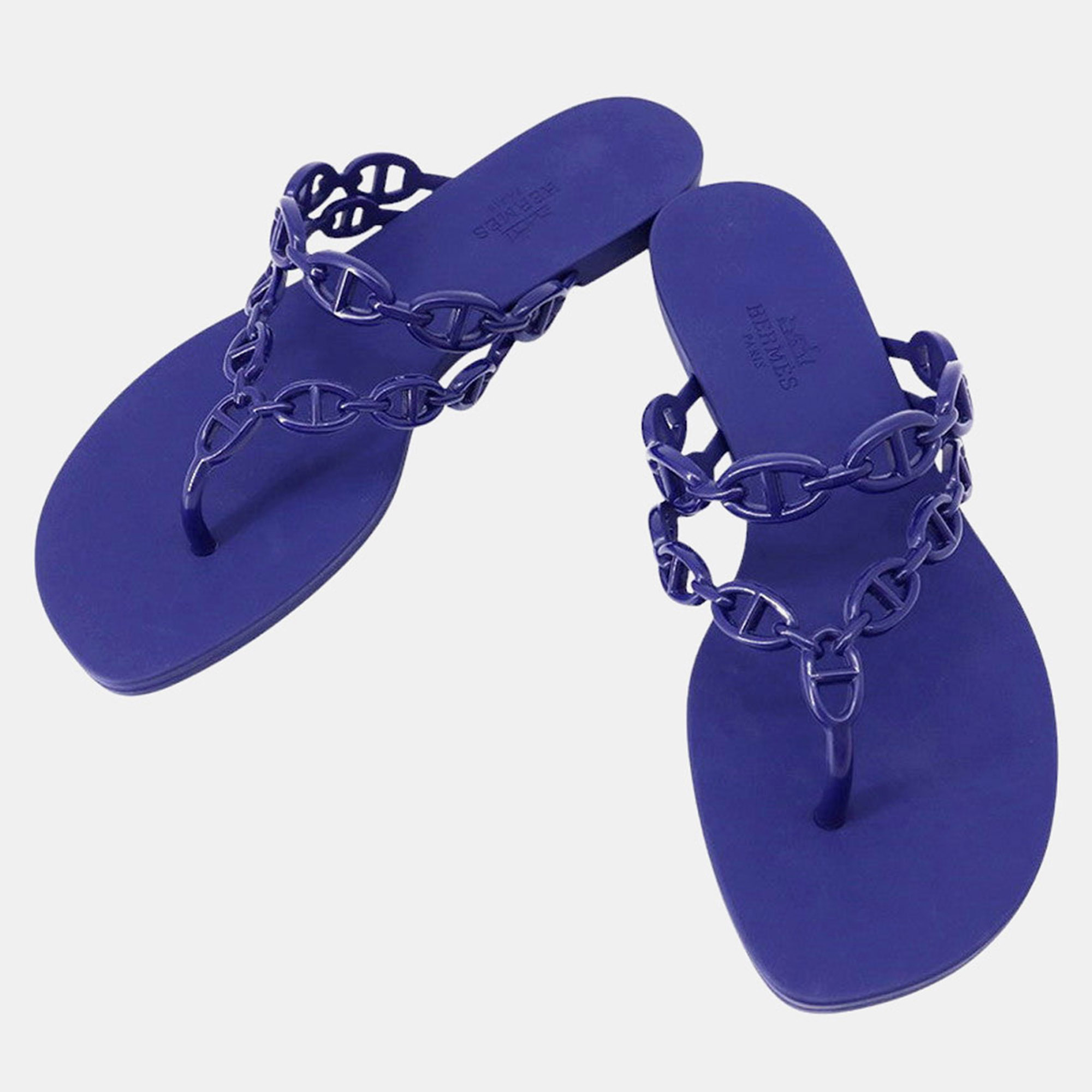 

Hermes Island Sandals Violetiris Rubber Size 37, Purple