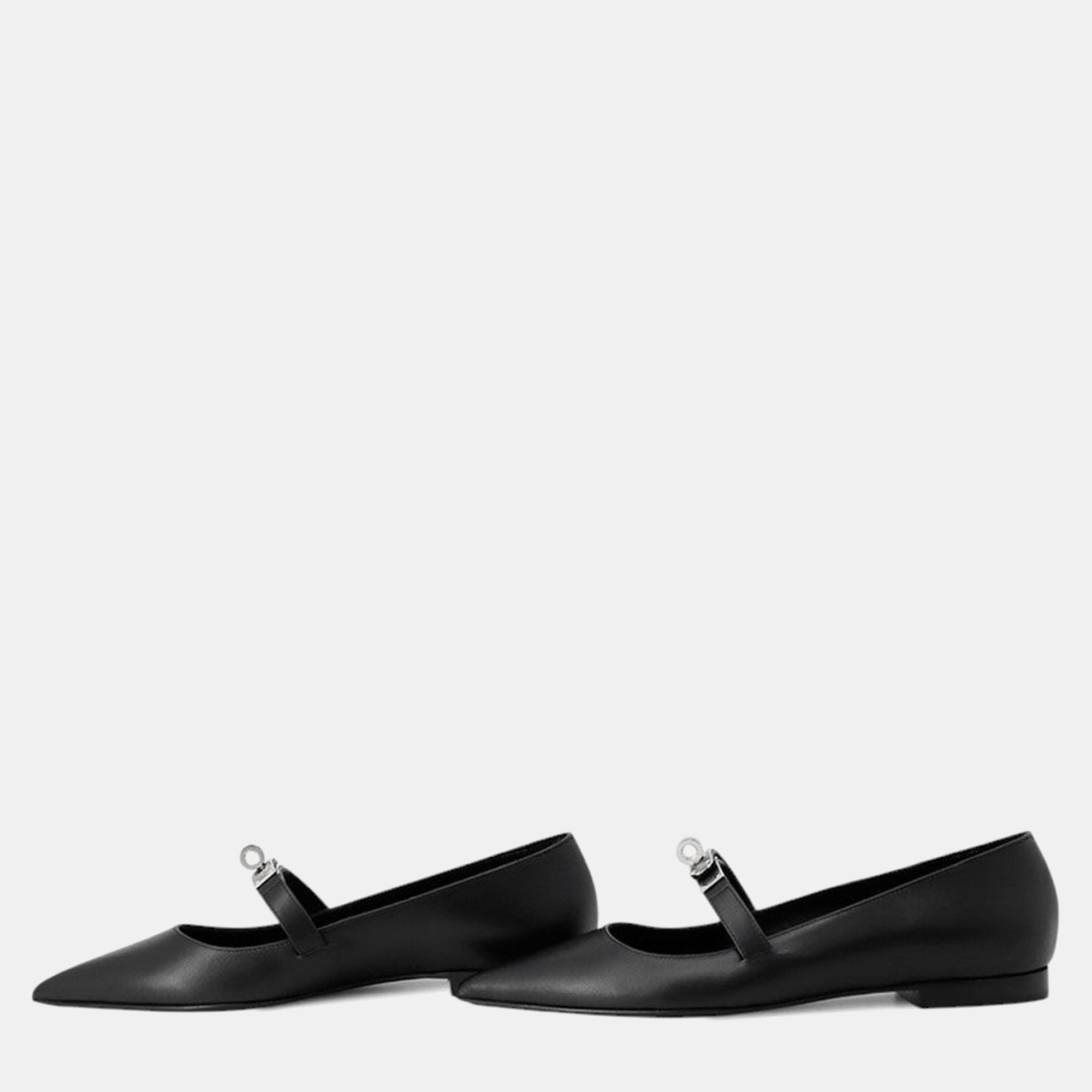 

Hermes Kelly Ballet Flats Black Leather Size