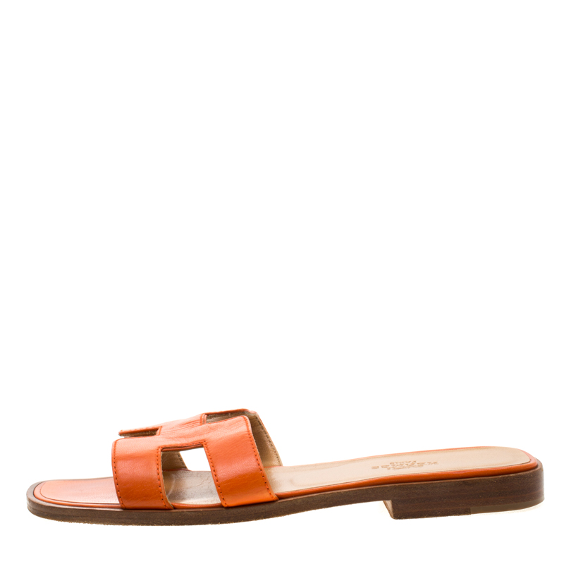 hermes slides orange